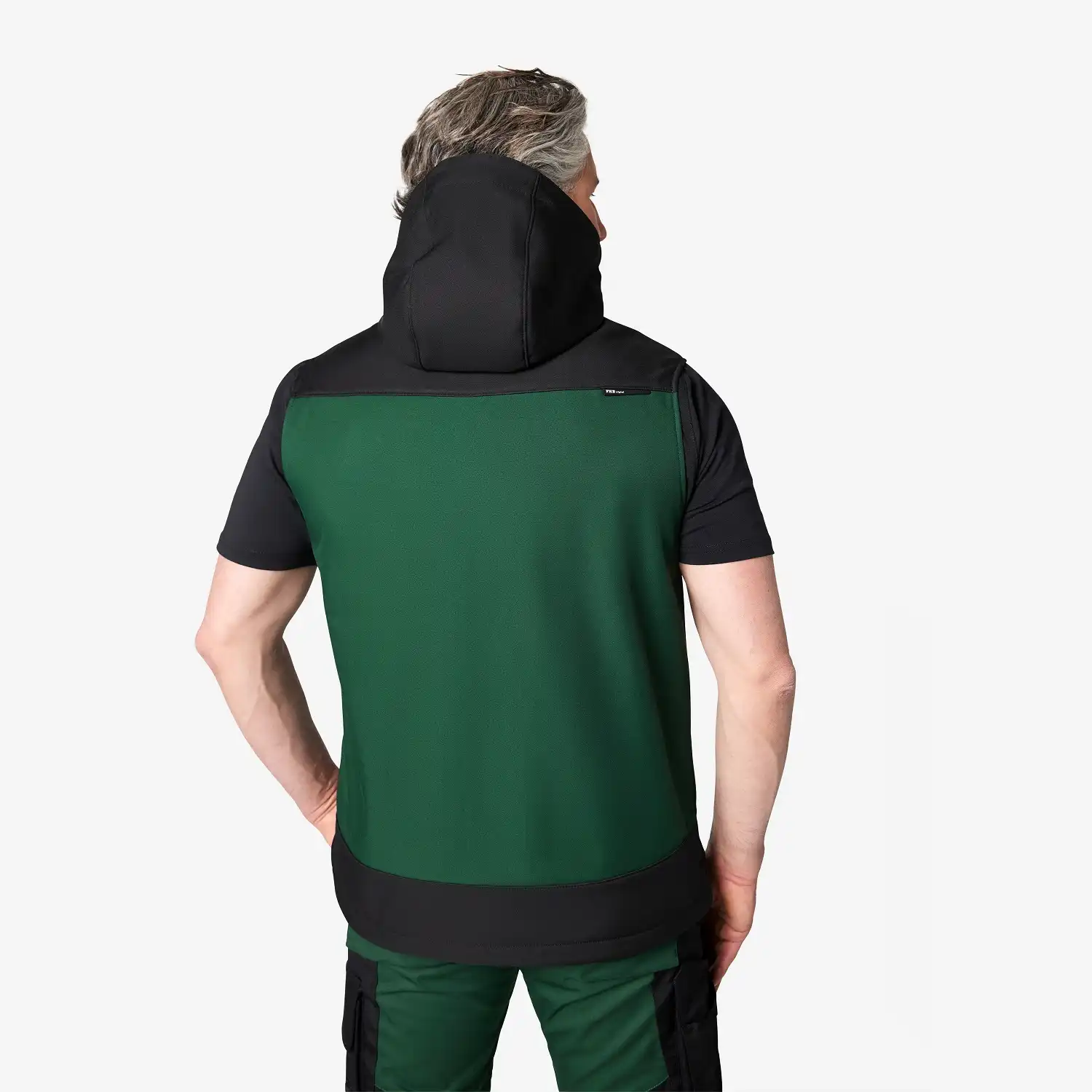 Softshellweste "JUSTUS" in grün/schwarz, XL - Thumbnail 2