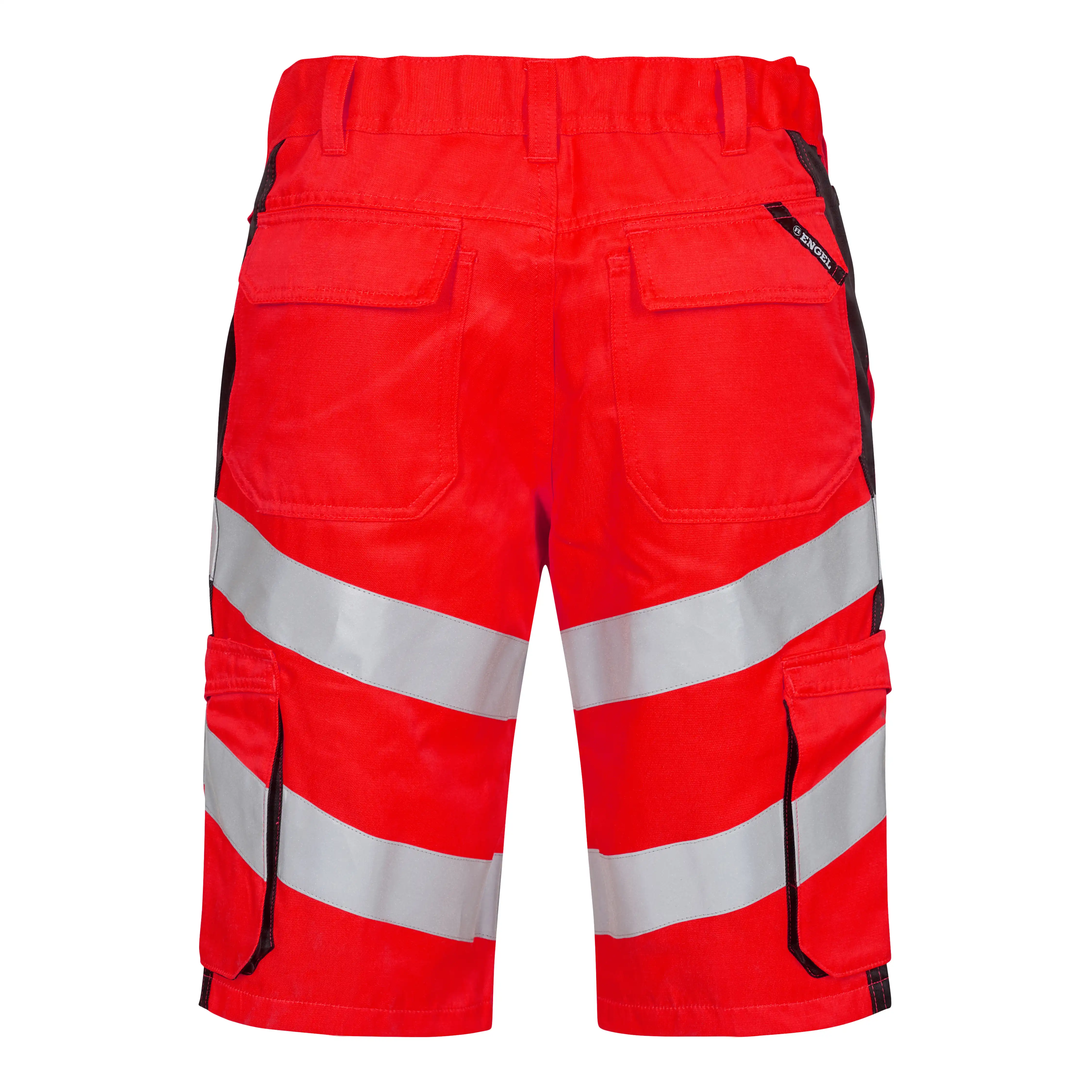 Warnschutz Shorts "6545-319" Safety leicht Kl. 1 in rot/schwarz, 50 - Thumbnail 2