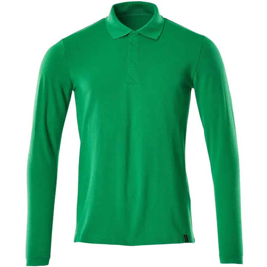 Polo Langarm-Shirt "20483" Crossover in grasgrün, XXL - Bild 1