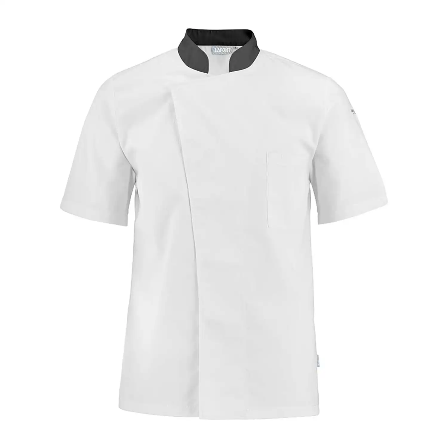 Herren Kochhemd "TURNIP" in weiß/schwarz, L - Thumbnail 1