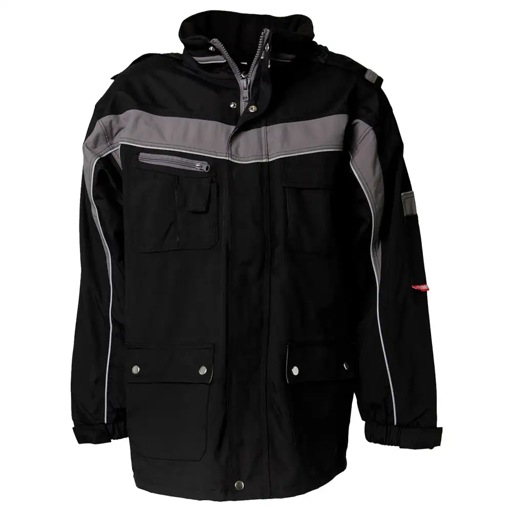 Allwetterjacke "PLALINE" in schwarz/zink, XL - Thumbnail 1