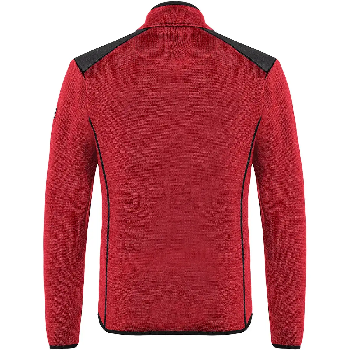 Strickjacke "1443 6339" Weather in mittelrot/schwarz, 4XL - Thumbnail 2