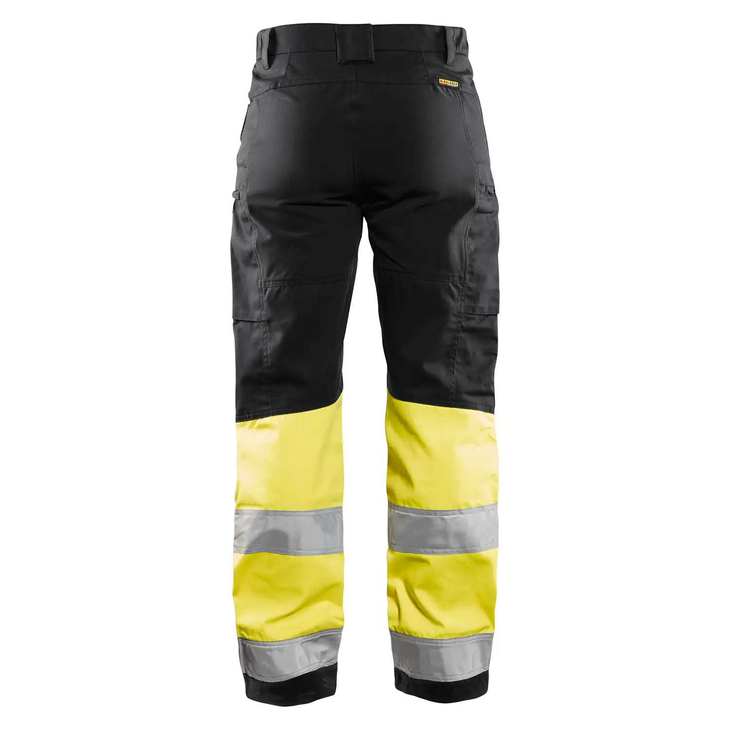 Damen Warnschutz Bundhose "7161" in schwarz/gelb, C38 - Thumbnail 2