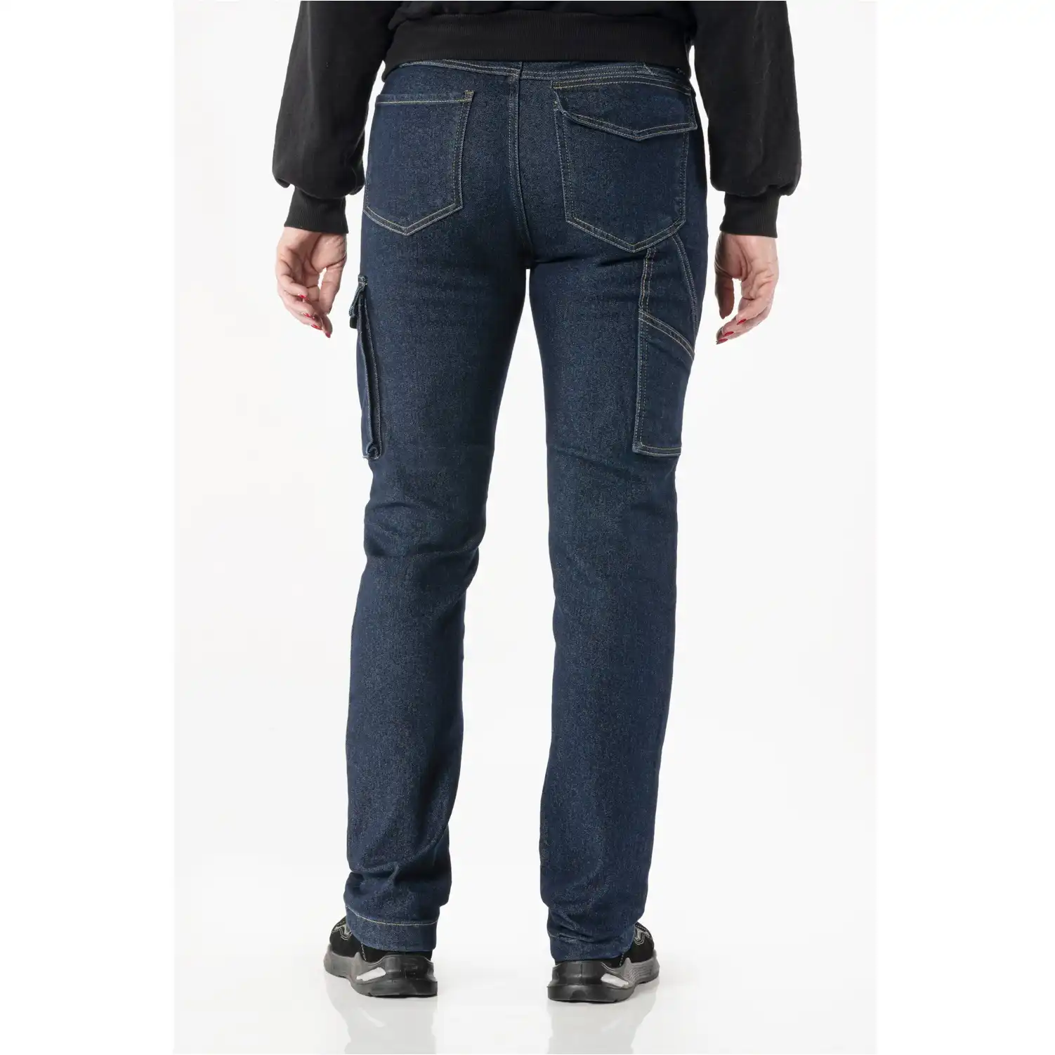 Damen Stretch Jeans "LAURA" X34 dark blue in W40L30 - Thumbnail 5