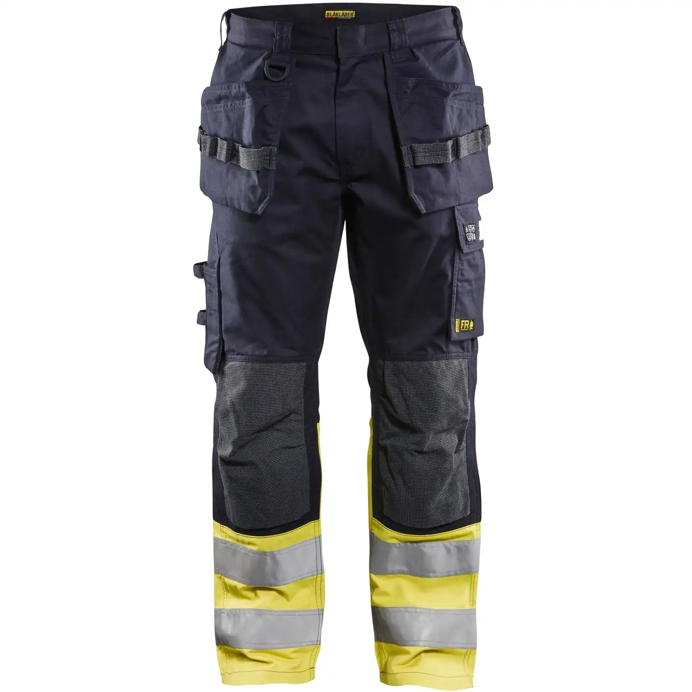 Multinorm Handwerkerhose "1489" marine/gelb in C58 - Thumbnail 1