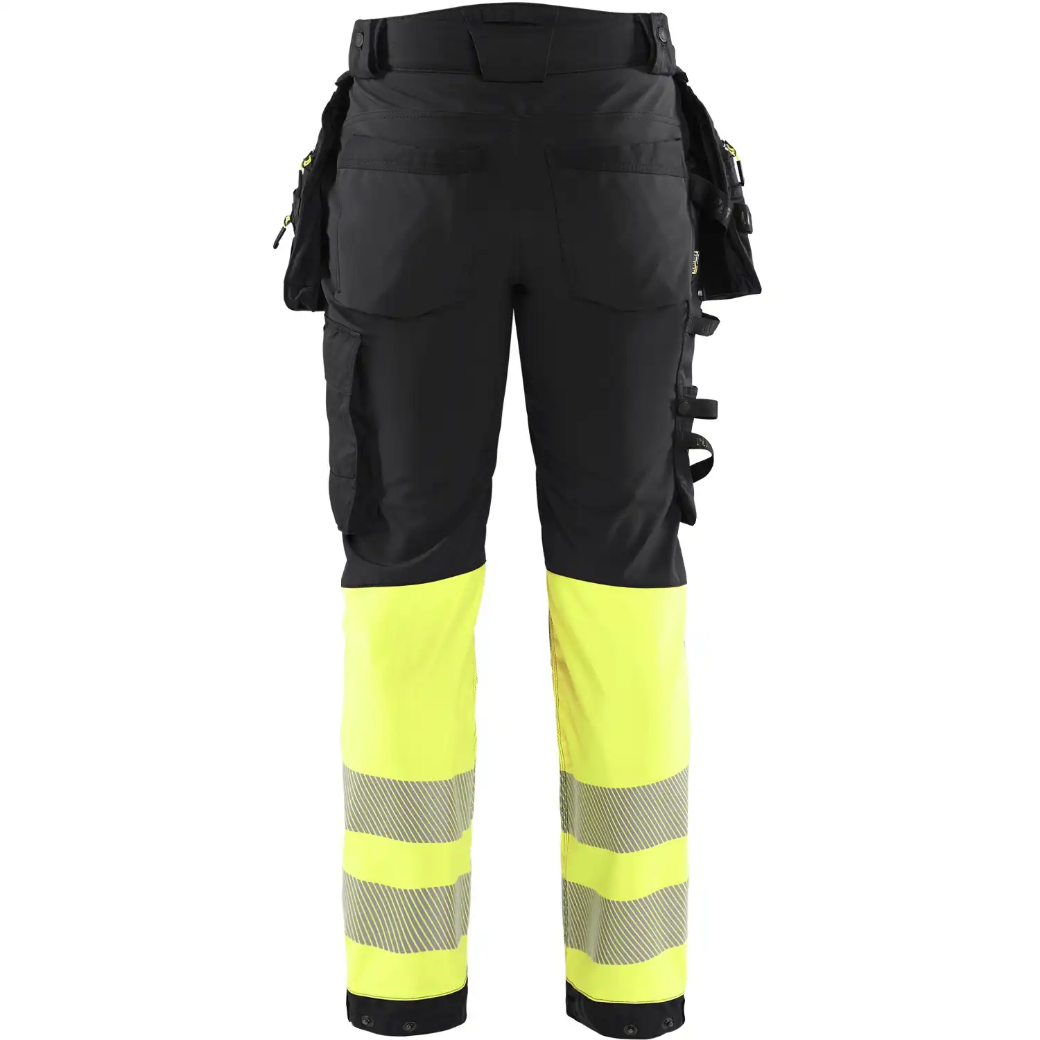 Warnschutz Softshell Handwerkerhose "1821" Kl. 1  in schwarz/gelb, C146 - Thumbnail 2