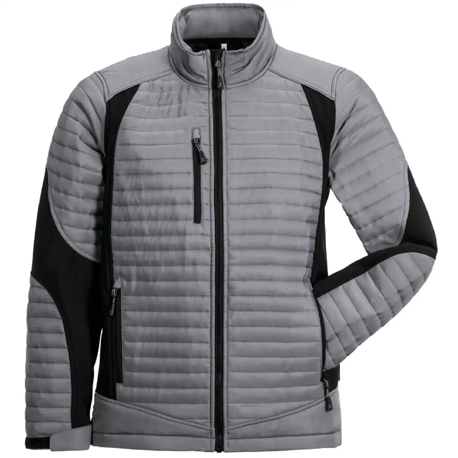 Steppjacke "AIR" Outdoor in zink/schwarz, 4XL - Thumbnail 1
