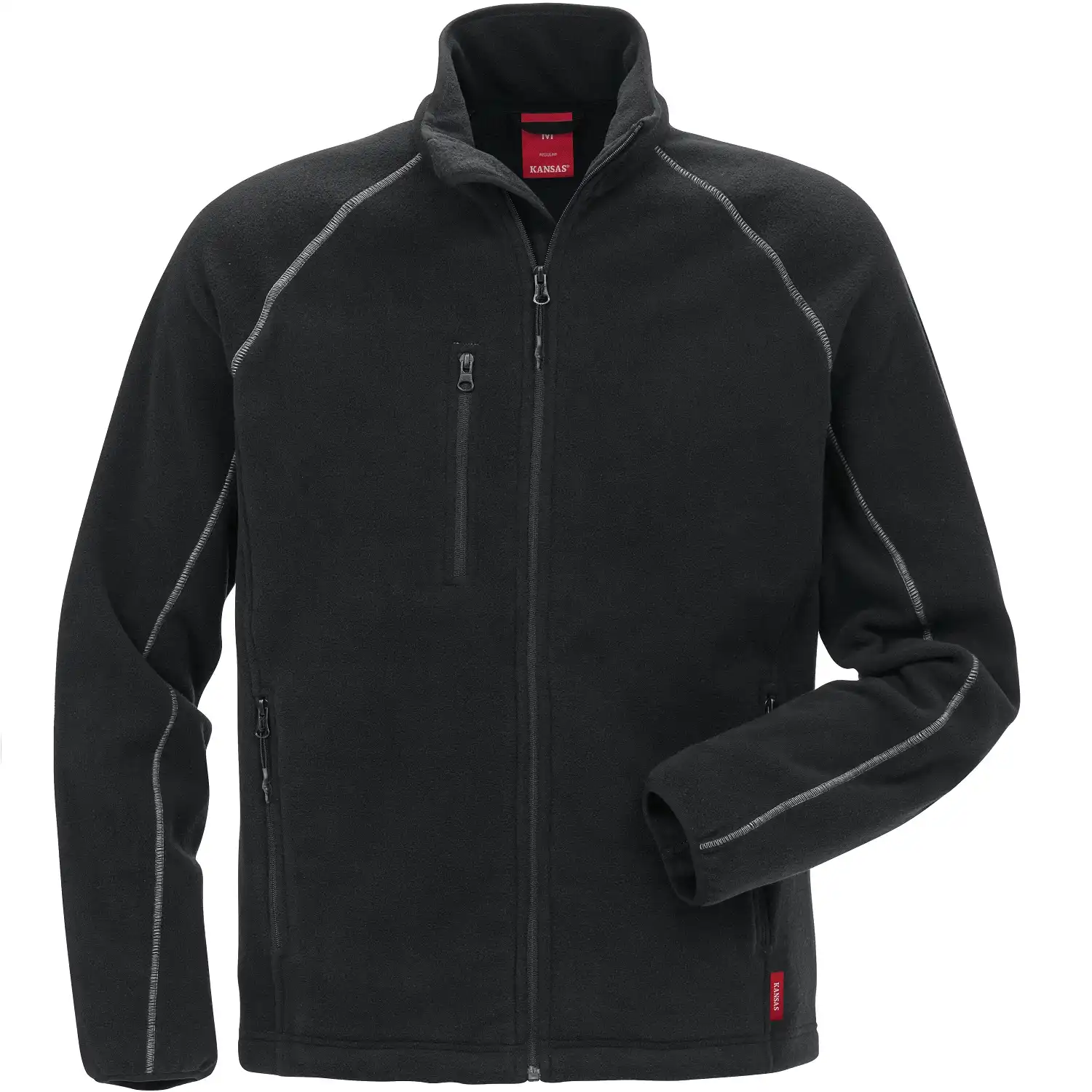 Fleecejacke "4004 FLE" in schwarz, XS - Bild 1