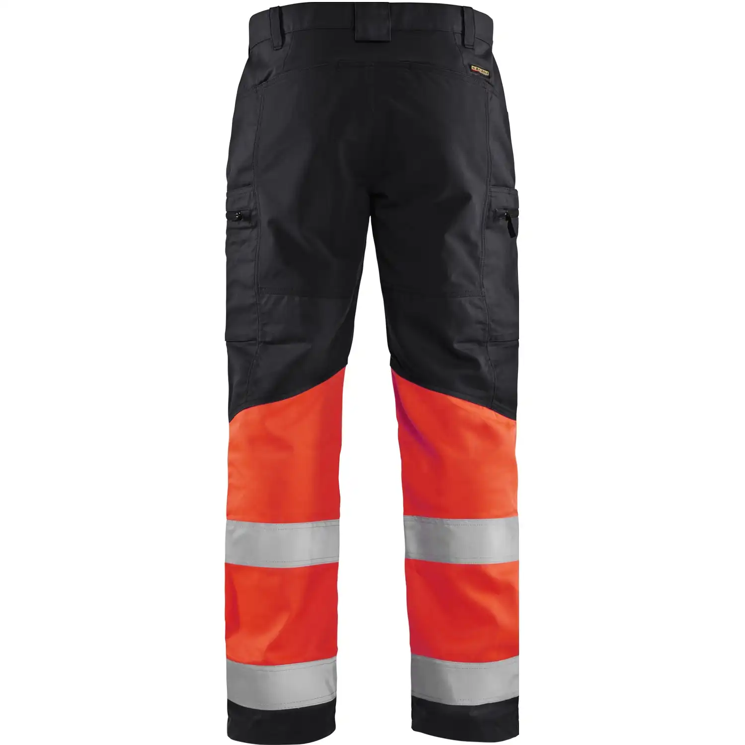 Warnschutz-Stretch-Bundhose "1551" in schwarz/rot, C146 - Thumbnail 2