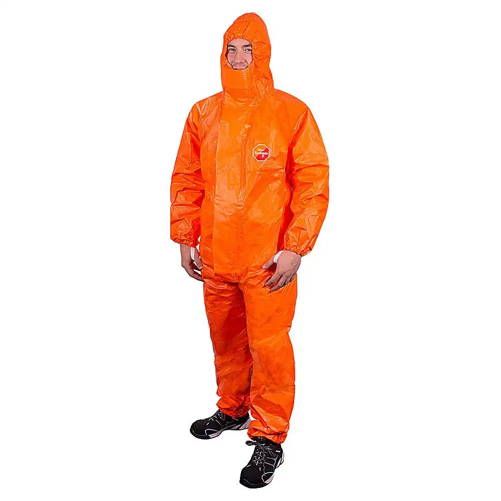 Chemie-Schutzoverall Typ 3/4/5/6 "Tychem® F" orange in XL - Thumbnail 2