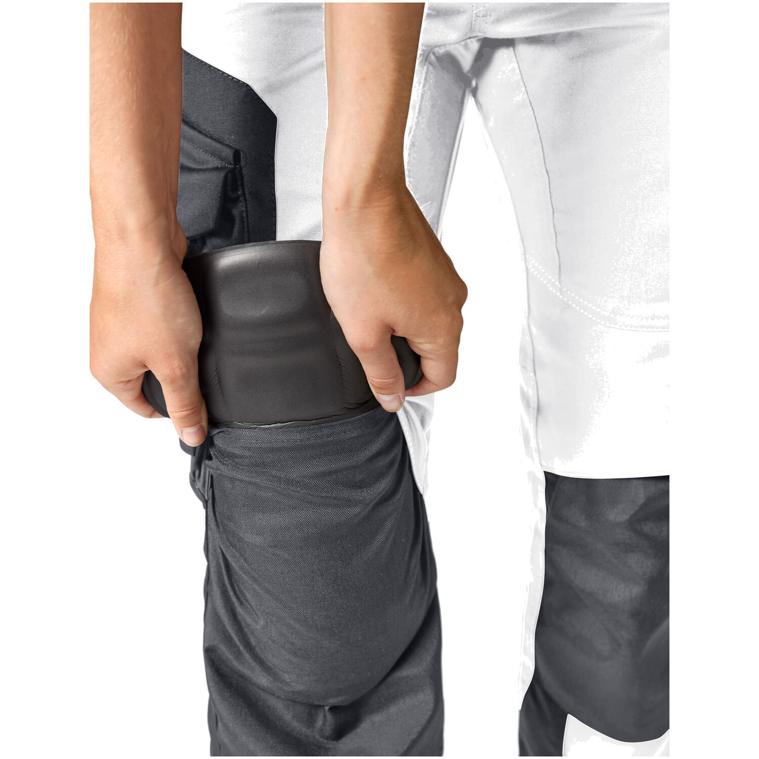 Damen Arbeitshose "ANNETTE" in weiß/anthrazit, 48 - Thumbnail 7