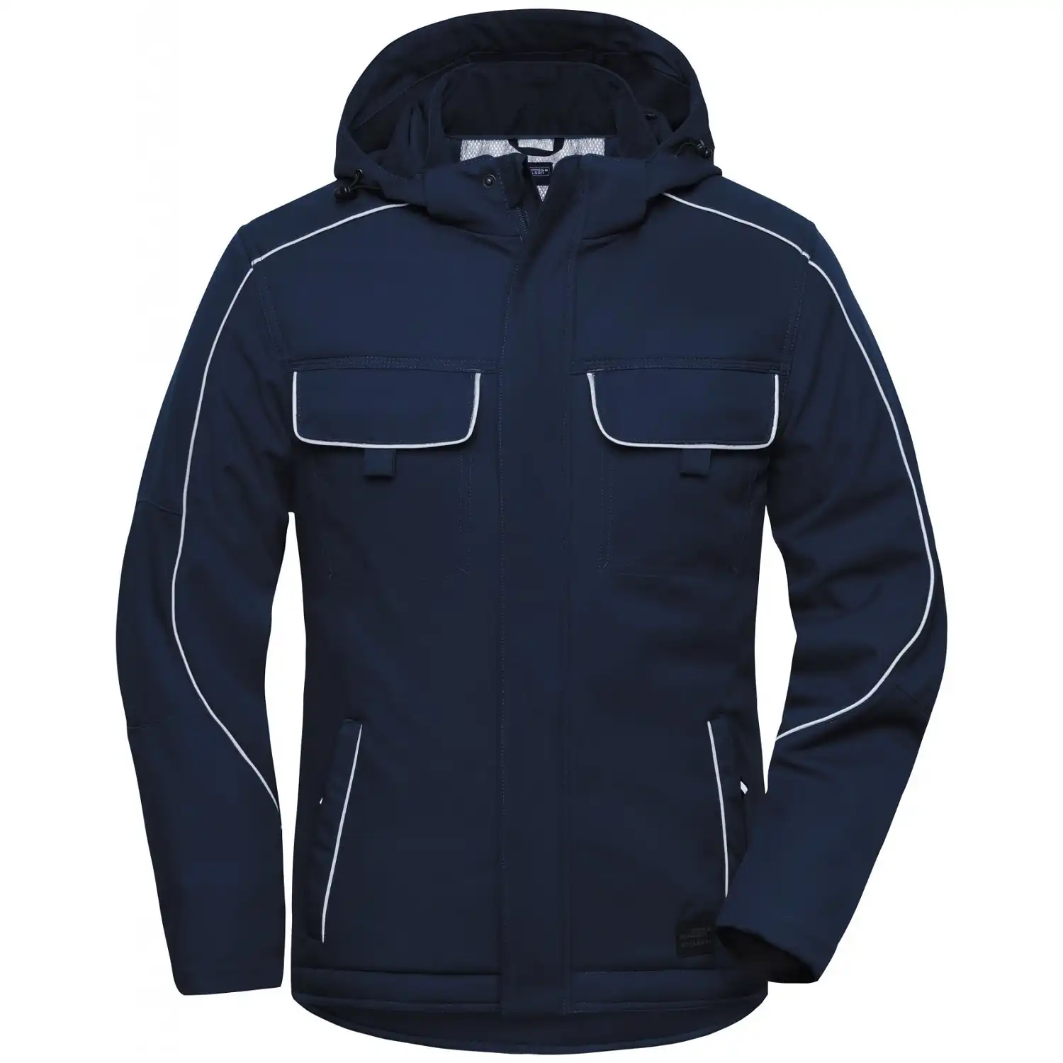 Softshelljacke mit Futter "JN886" in navy, 3XL - Bild 1