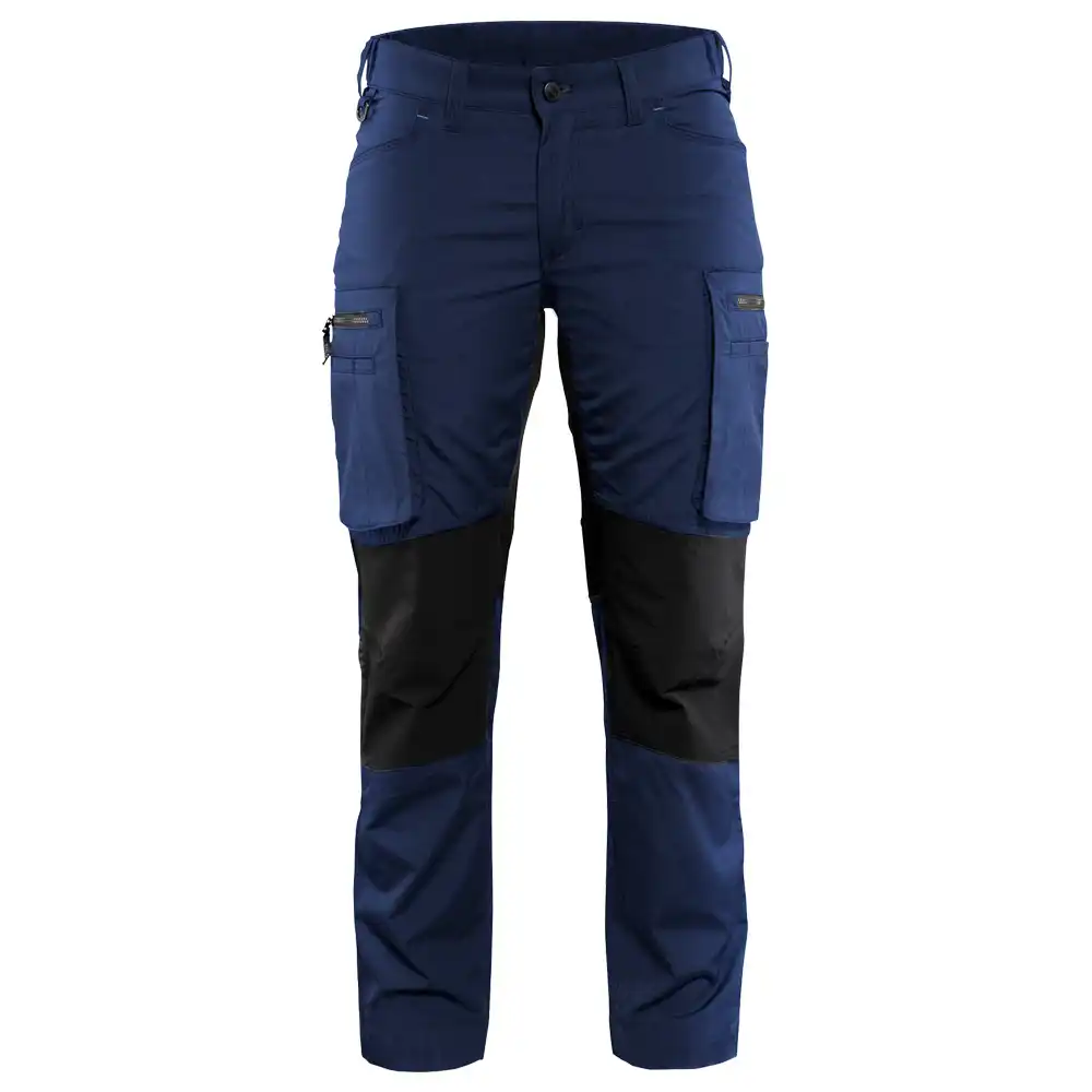 Damen Stretch Servicehose "7159" 166 g/m² in marine/schwarz, 36 - Thumbnail 1