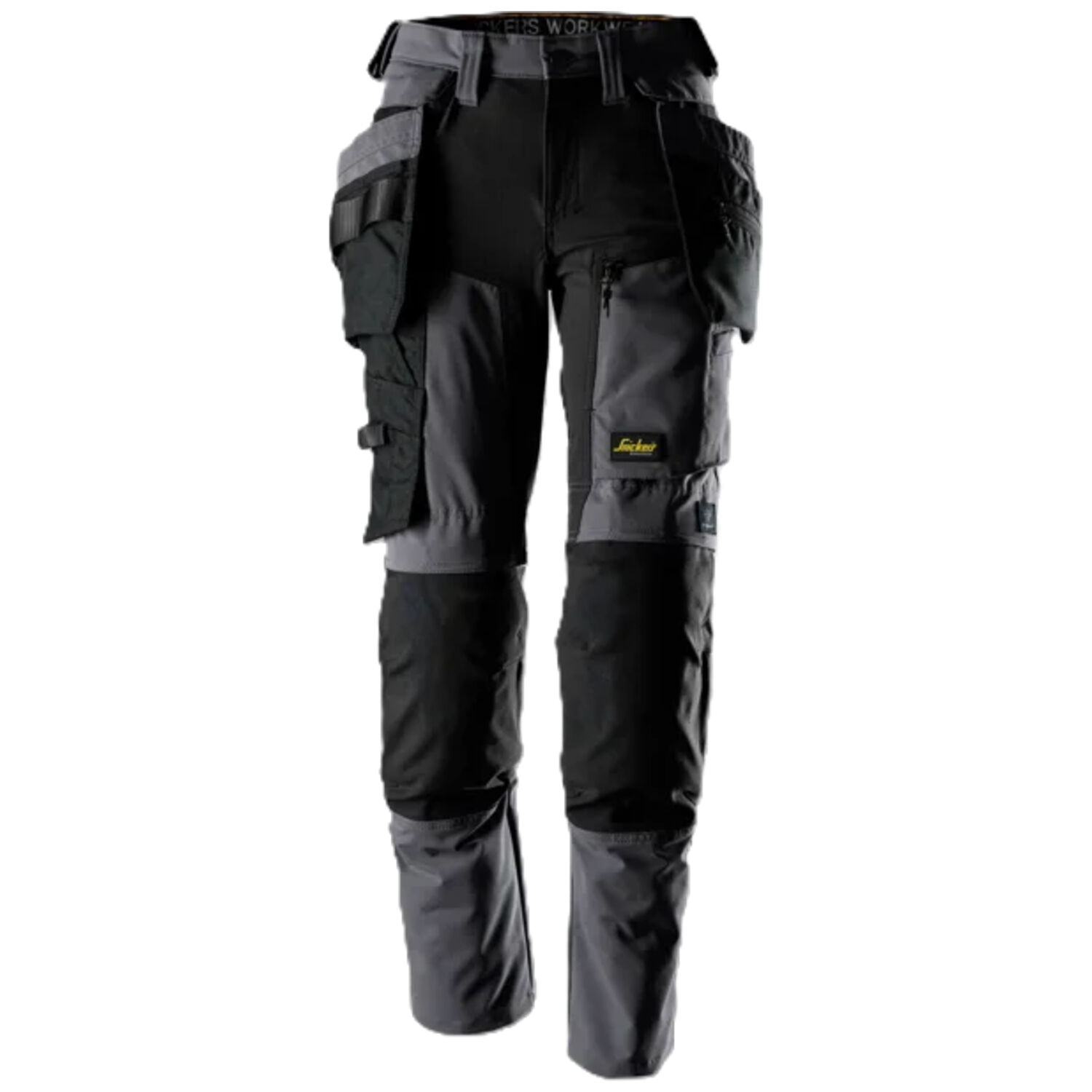 Damen Arbeitshose mit Holstertaschen "6217" in stahlgrau/schwarz, 42 - Thumbnail 1