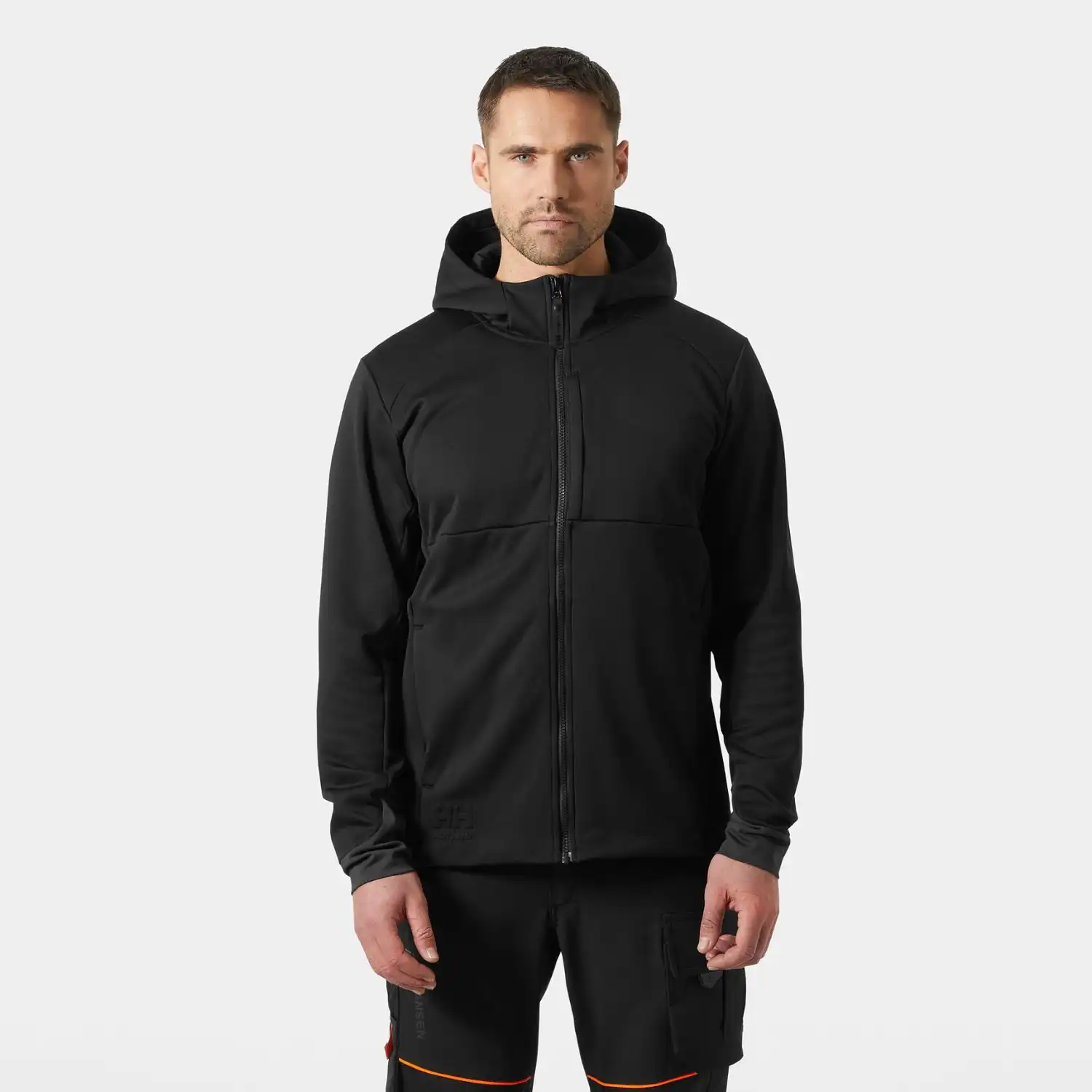 Kapuzen Funktionsjacke "TECH HOODED MIDLAYER" in schwarz, XS - Thumbnail 3
