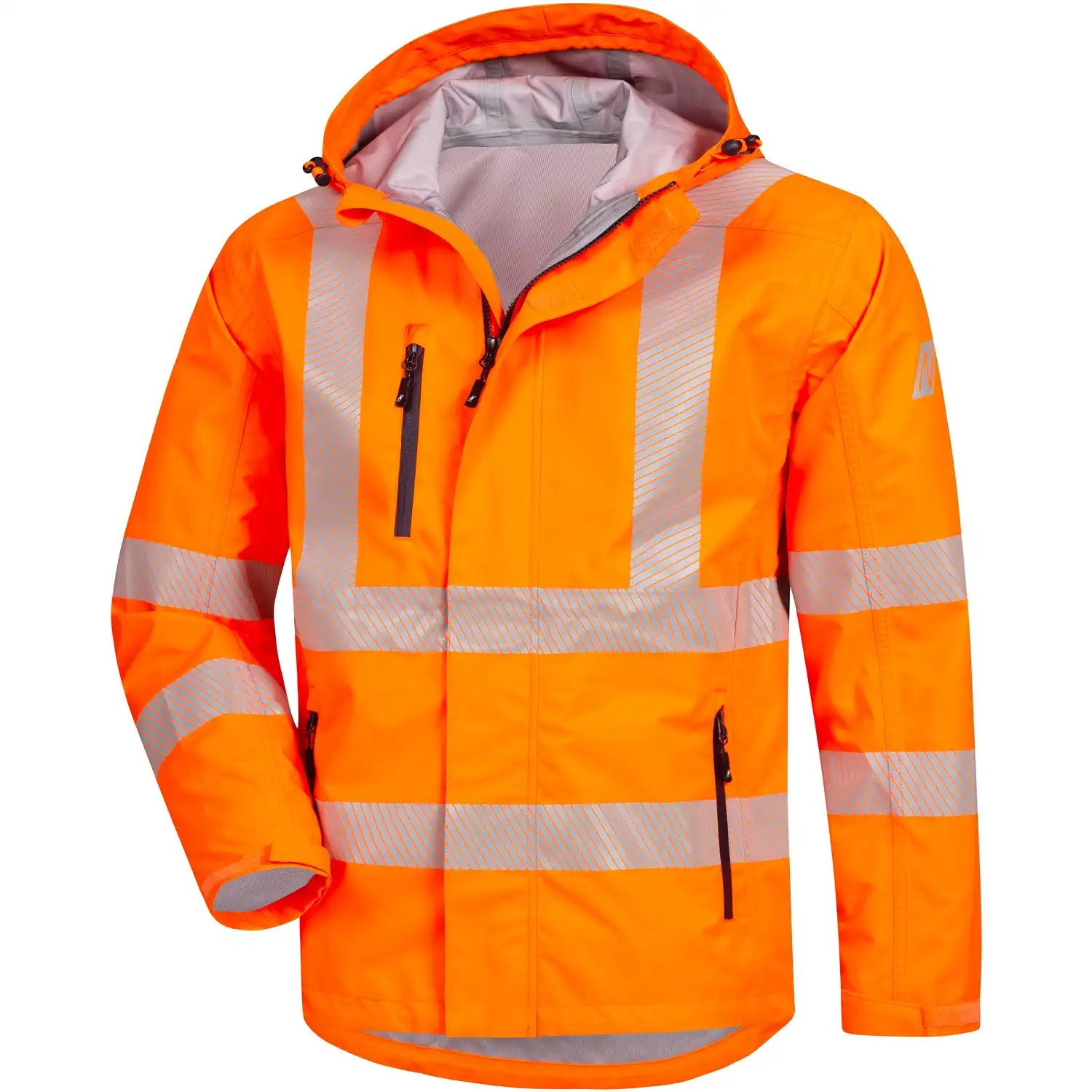 Warnschutz Regenjacke "MOTION TEX VIZ PLUS" in Orange, L - Thumbnail 1