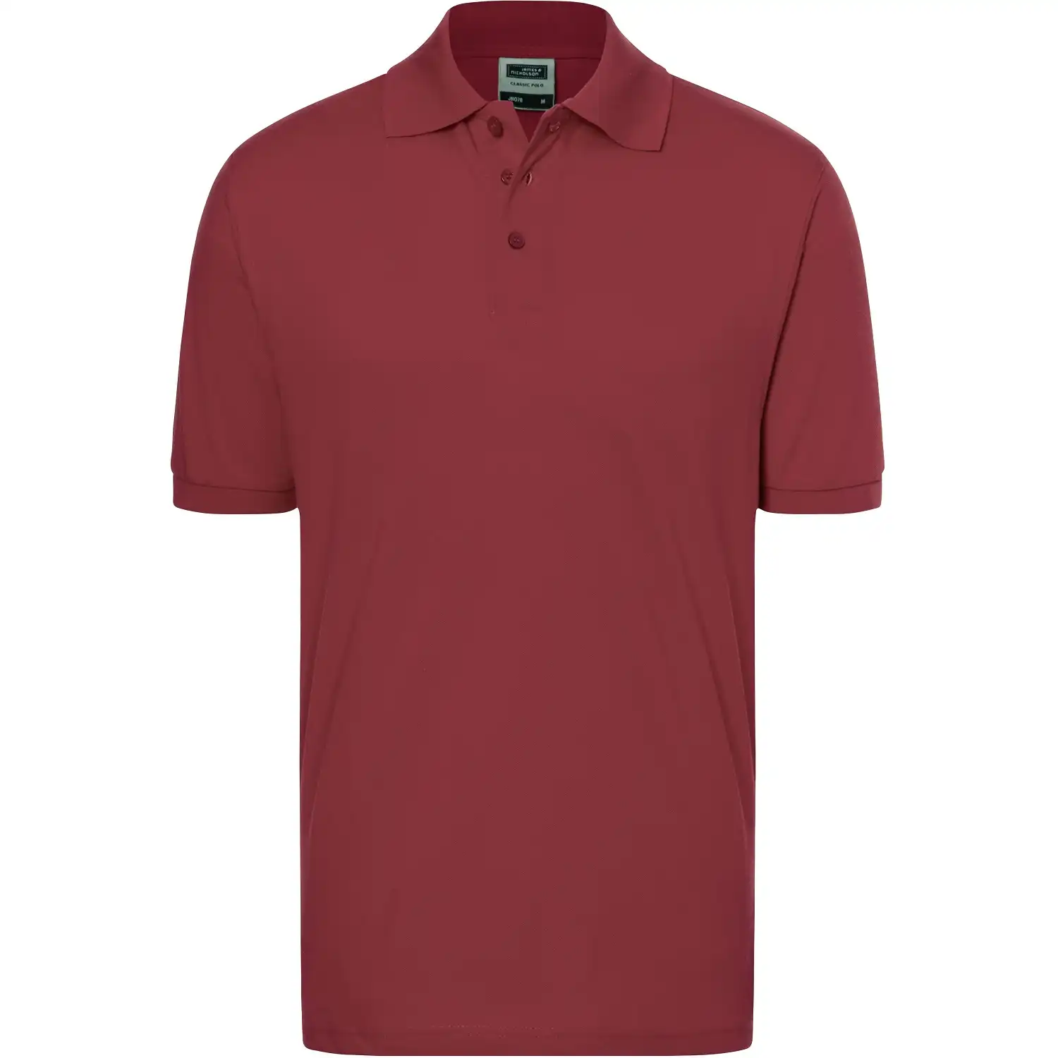 Polo-Shirt Classic "JN070" in wine, XL - Thumbnail 1