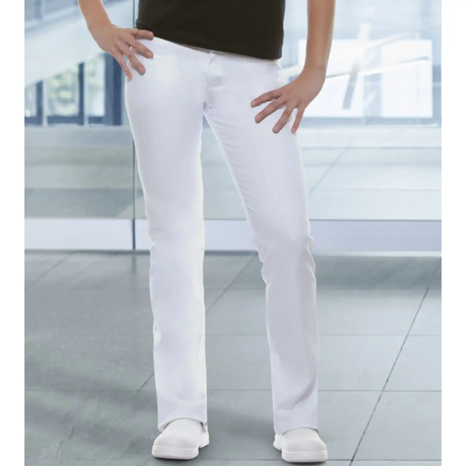 Damen Kochhose Tina "HF 3" in 48, Weiß - Thumbnail 5