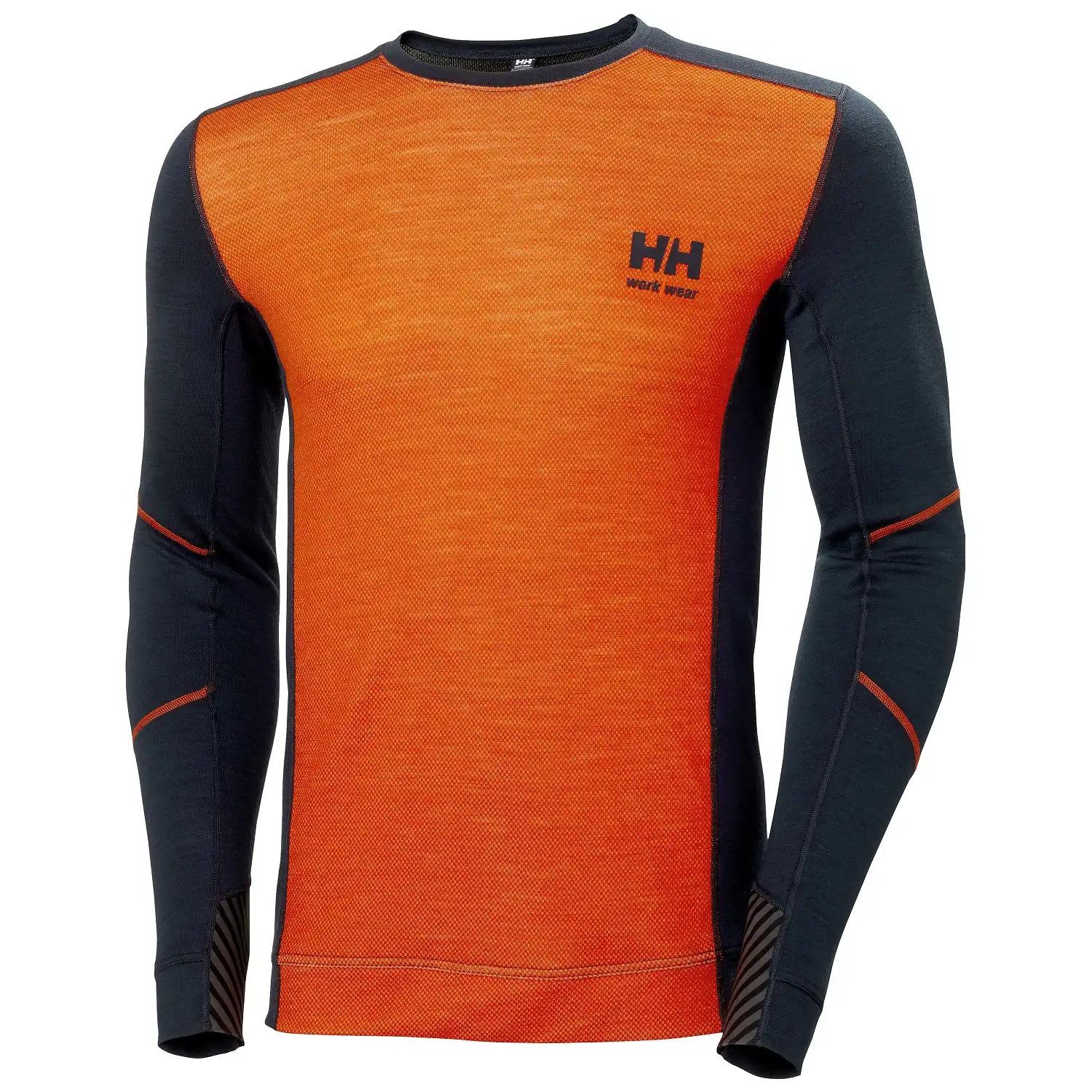 Langarmshirt „LIFA MERINOCREWNECK“ in marine/orange, XL - Thumbnail 1