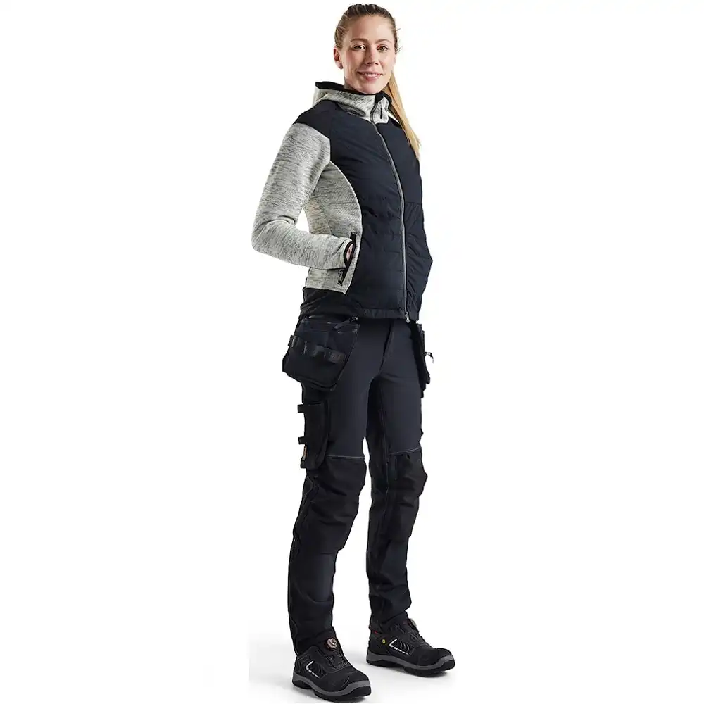 Damen Hybridjacke "5931" in grau-melange/schwarz, M - Thumbnail 3