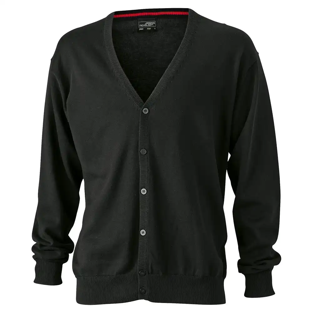 V-Neck Cardigan "JN661" in black, 3XL - Bild 1