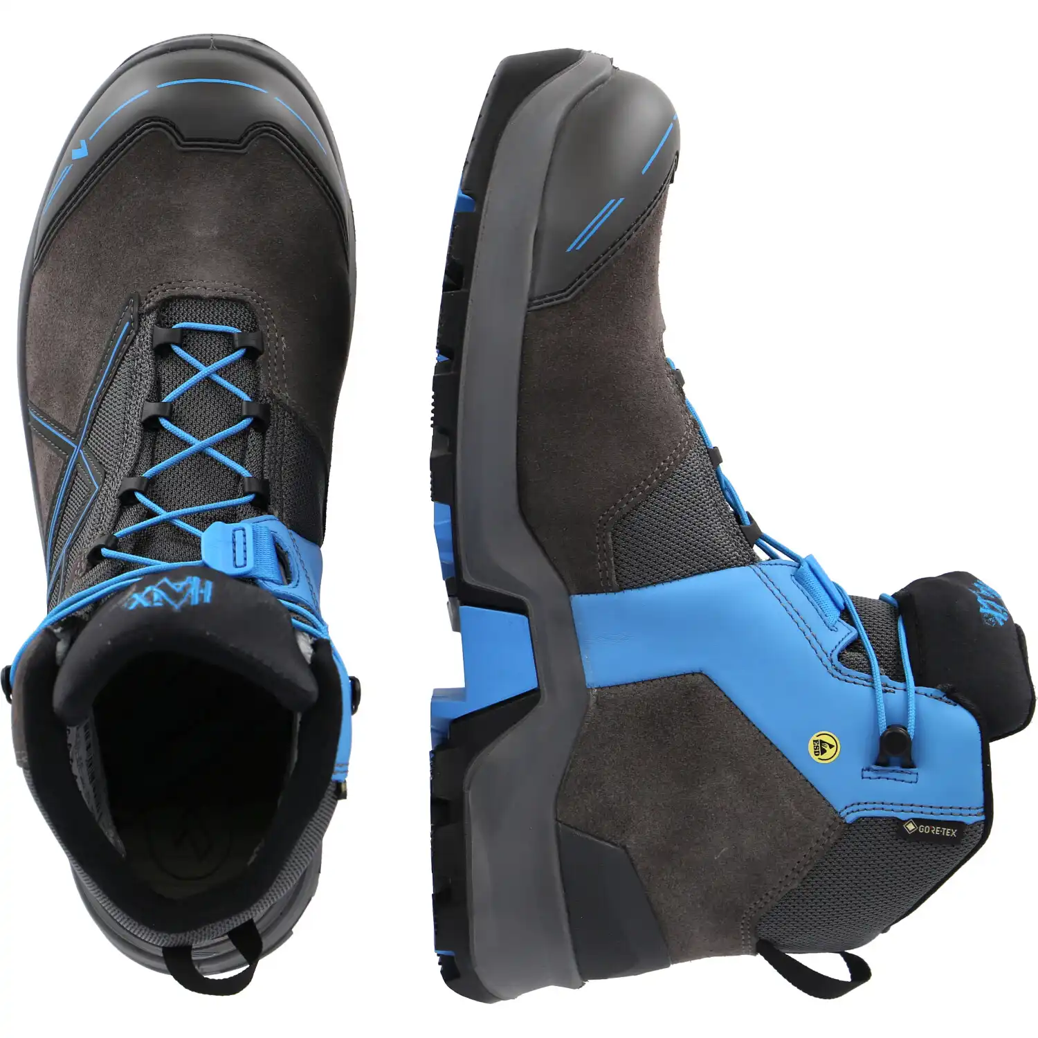 Sicherheitshochschuhe S3 "SAFETY+ GTX MID" grey-blue CONNEXIS in UK 9 - Thumbnail 2