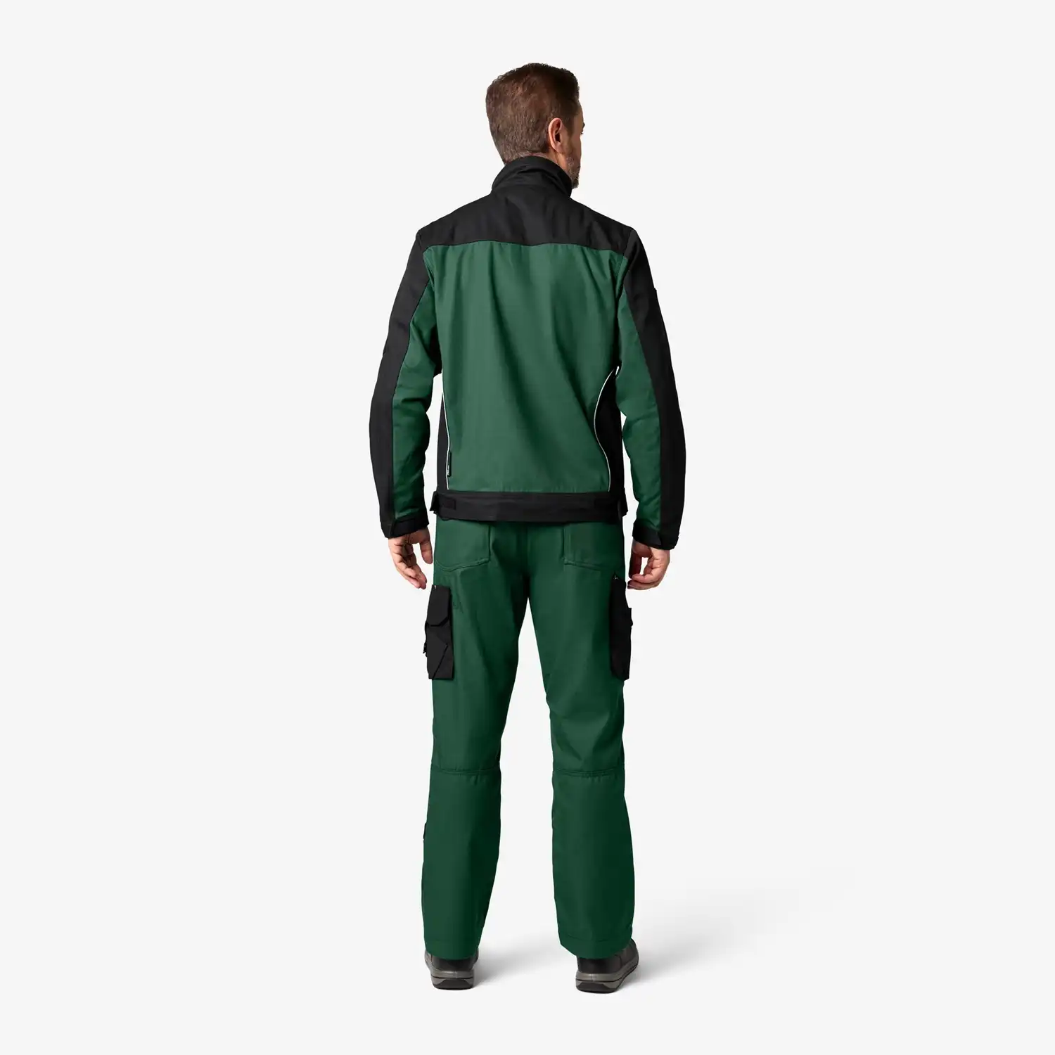 Premium Arbeitsjacke ERNST "Twill 300" in grün/schwarz, 3XL - Thumbnail 2