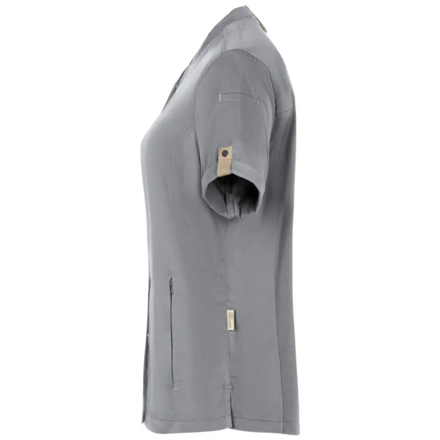 Damen Kochjacke "JF 27" in 48, platingrau - Thumbnail 4