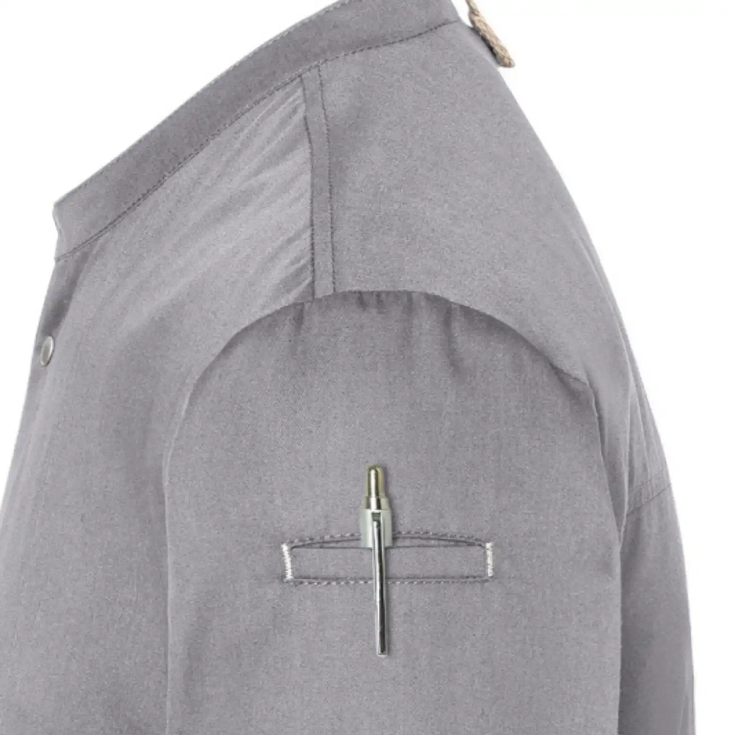 Herren Kochjacke "JM 36" in 54, platingrau - Thumbnail 7