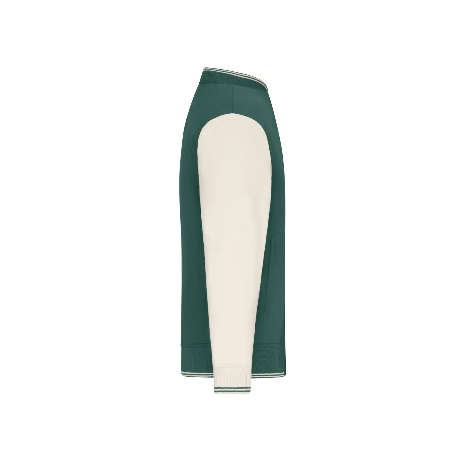 College-Jacke Unisex "8044" in XS, smoky-green/sandstone - Thumbnail 3