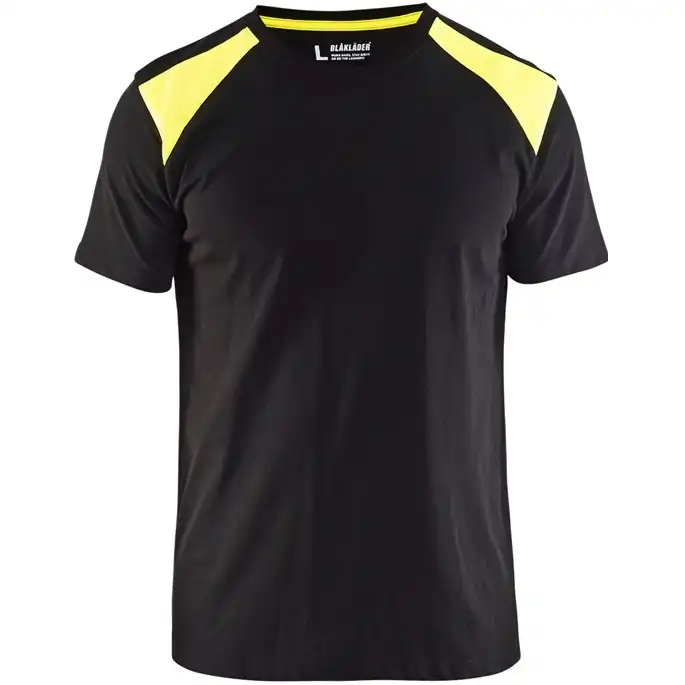 T-Shirt "3379" in schwarz/gelb, XL - Thumbnail 1