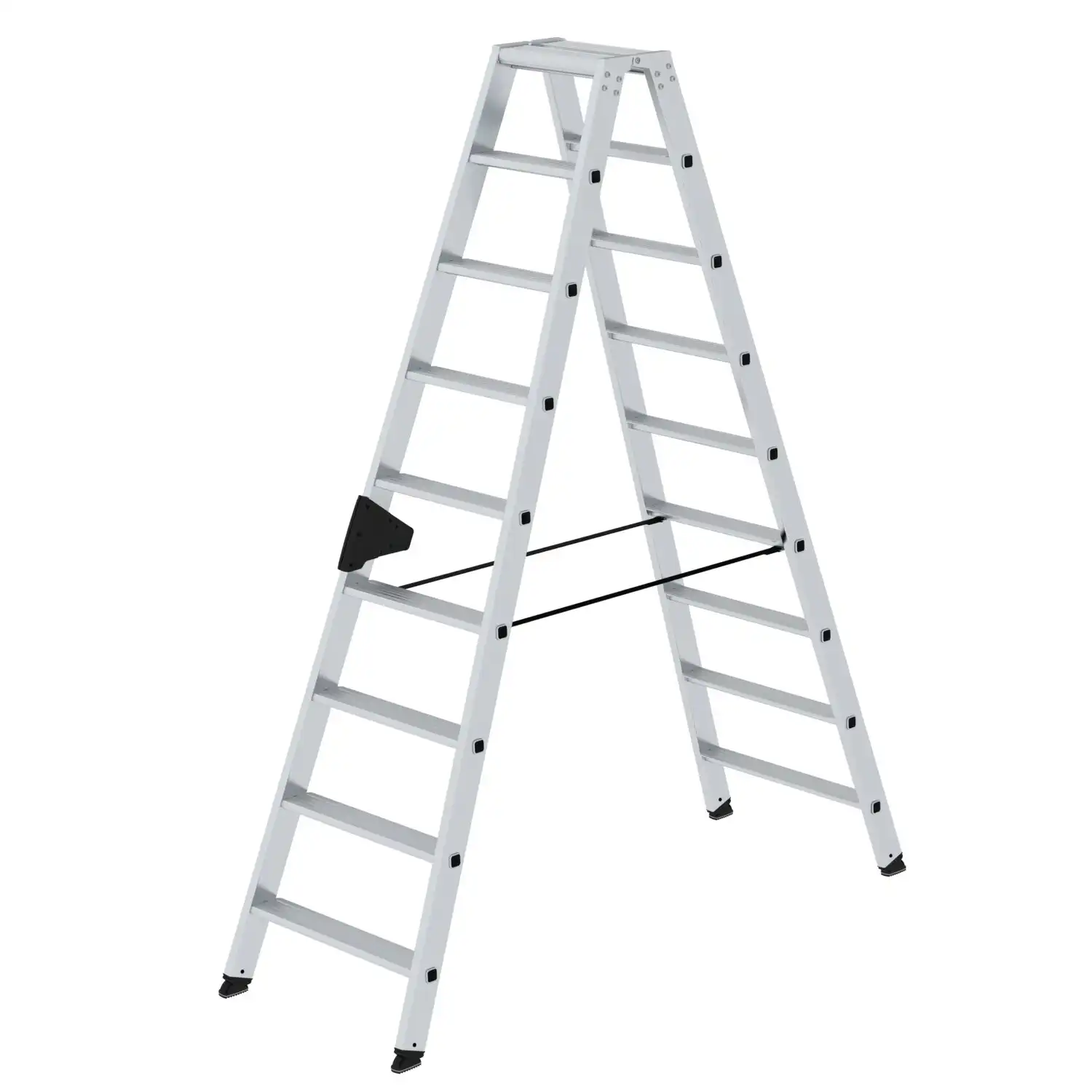 Stufen-Stehleiter beidseitig begehbar in 2x9 Stufen - Bild 1