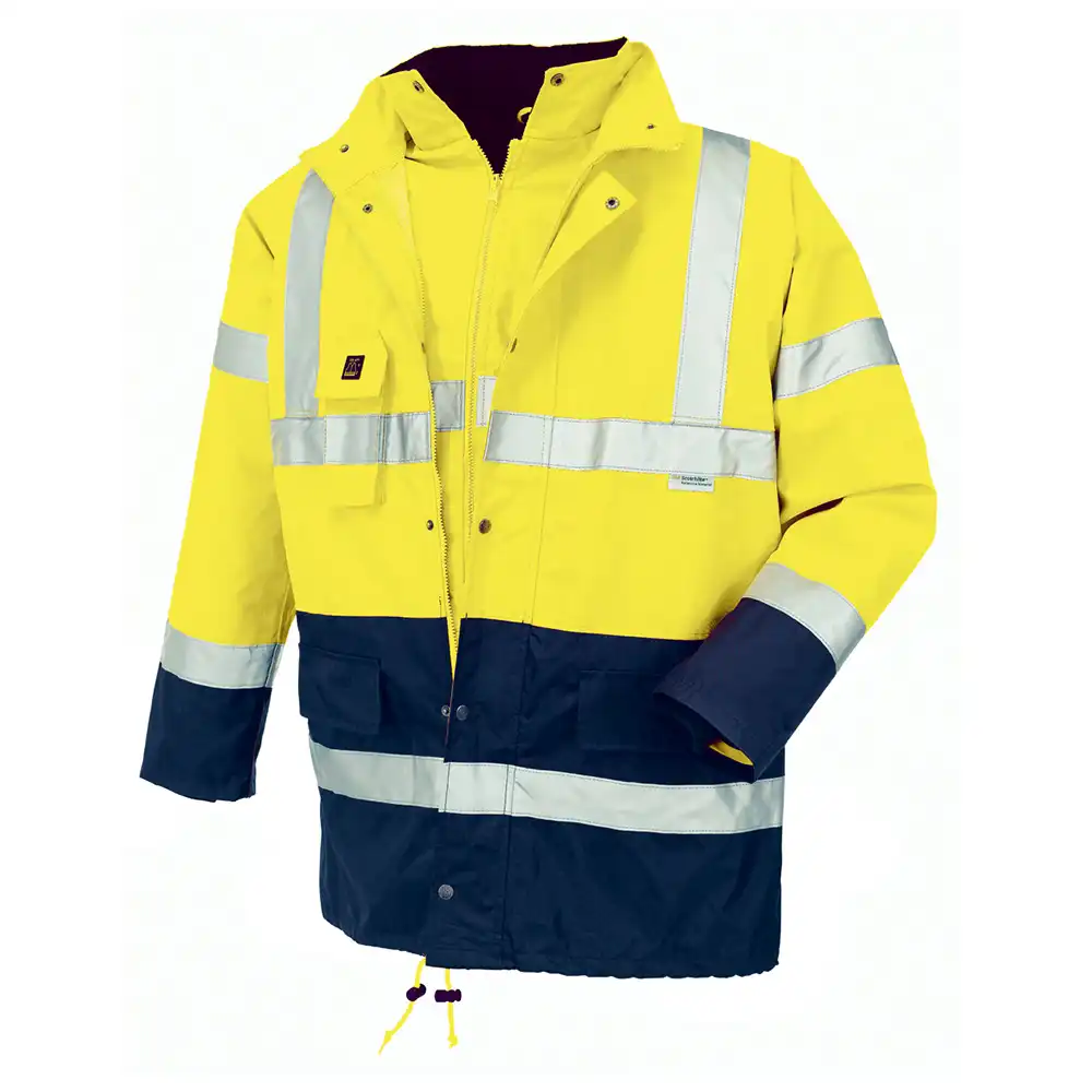 Warnschutz Winterparka "CALGARY" in gelb/marine, S - Bild 1