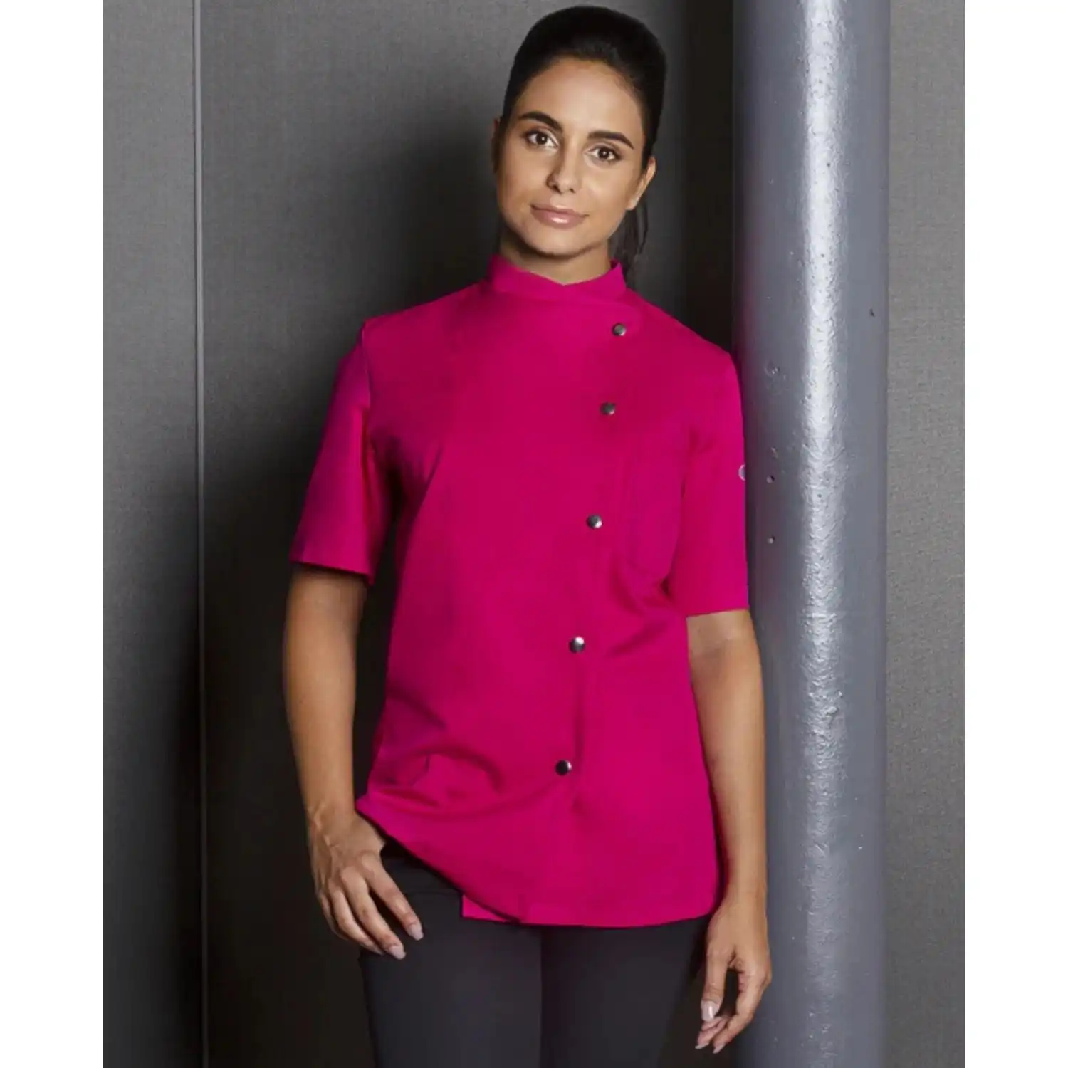 Damen Kochjacke Greta "JF 4" in pink, 36 - Thumbnail 6