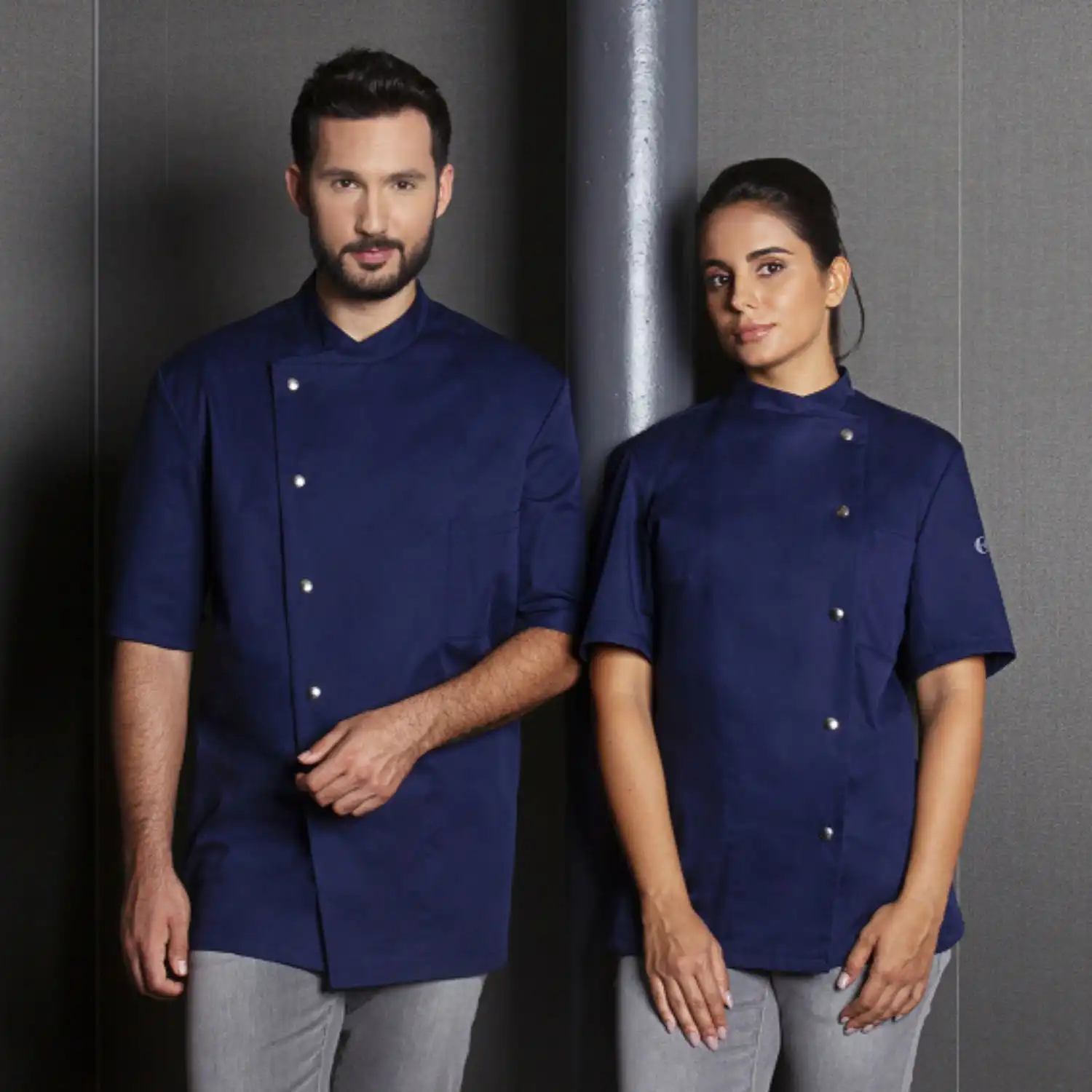 Herren Kochjacke Gustav "JM 15" in marine, 48 - Thumbnail 7