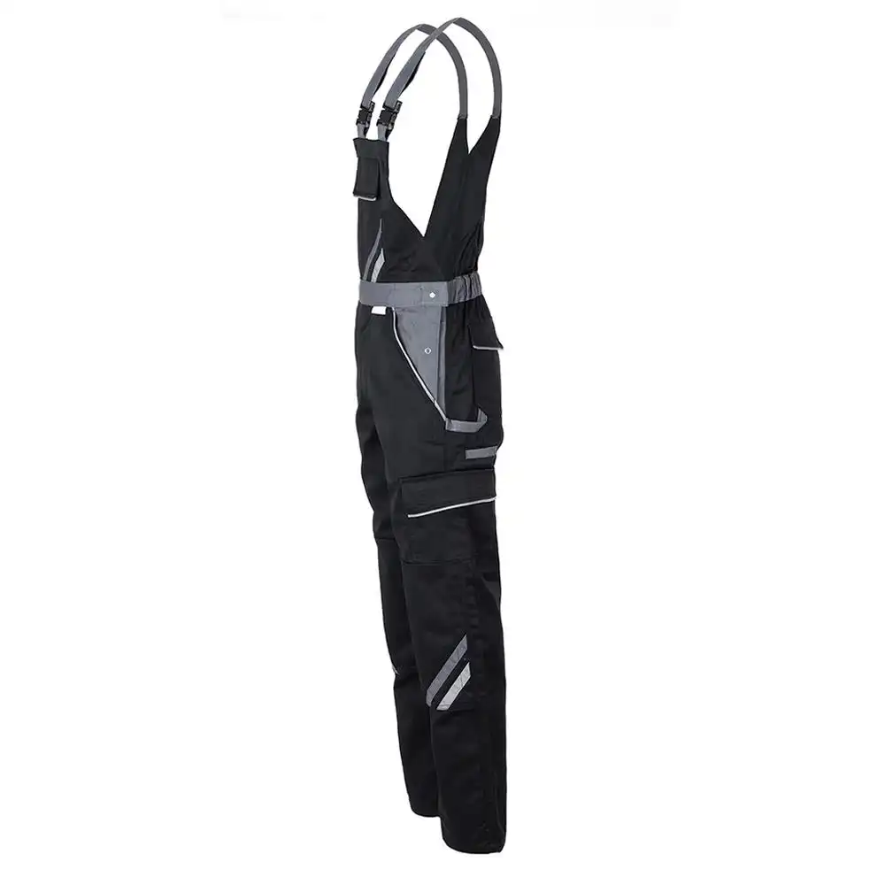 Latzhose "HIGHLINE" 285g/m² Canvas-Besatz in schwarz/schiefer/zink, 56 - Thumbnail 3