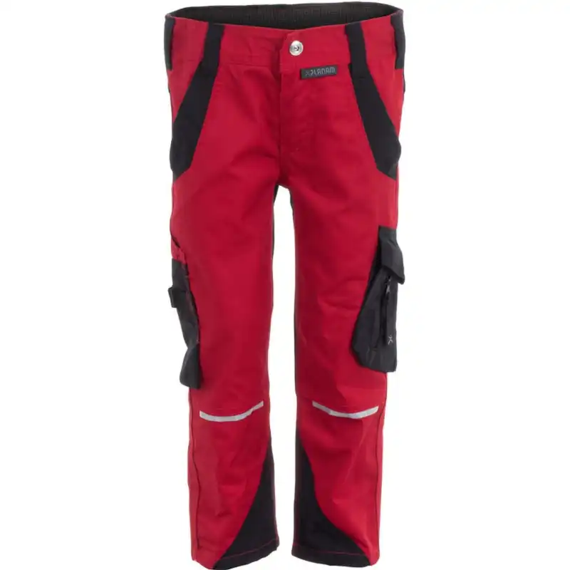 Kinder Stretch-Bundhose "Norit" in rot/schwarz, 110/116 - Thumbnail 1