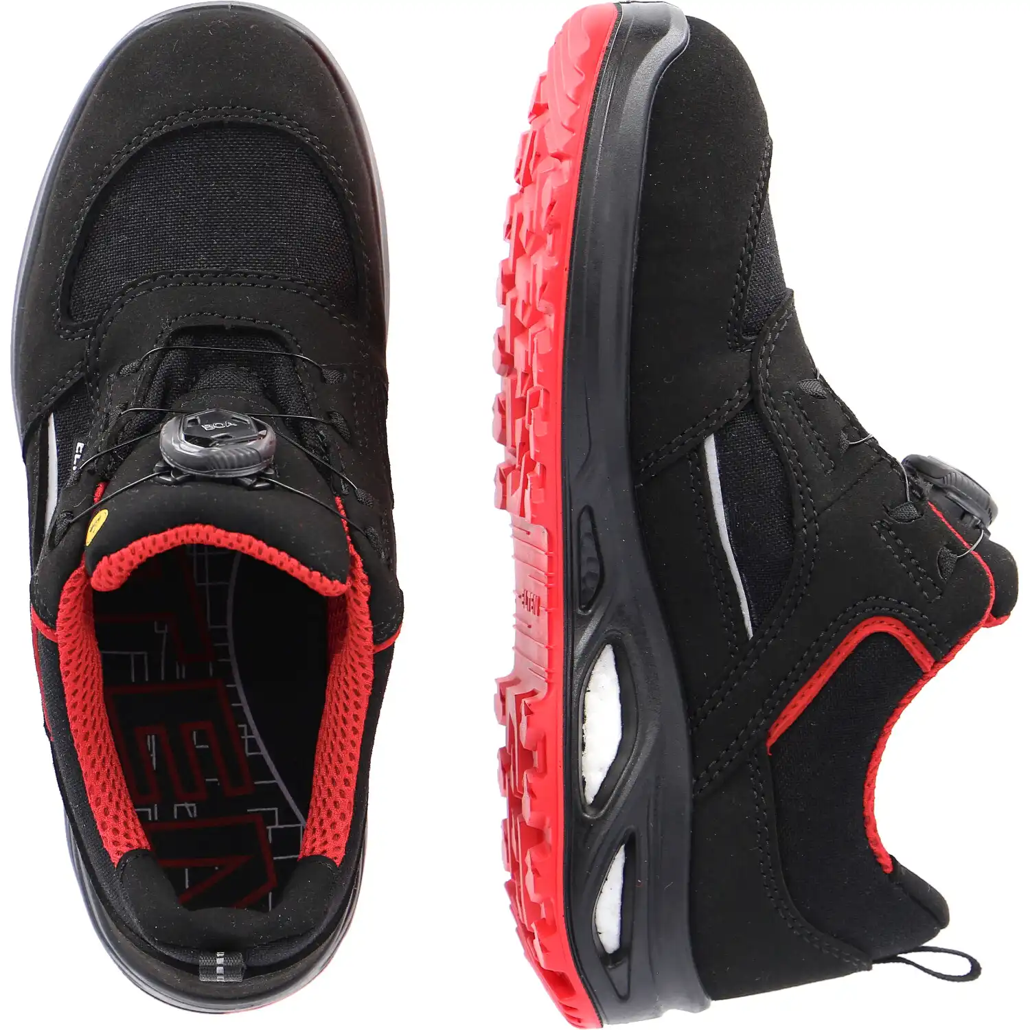 Damen Sicherheitshalbschuhe S3 "HANNAH XXTL BOA® BLACK-RED LOW" ESD WELLMAXX in 38 - Thumbnail 2