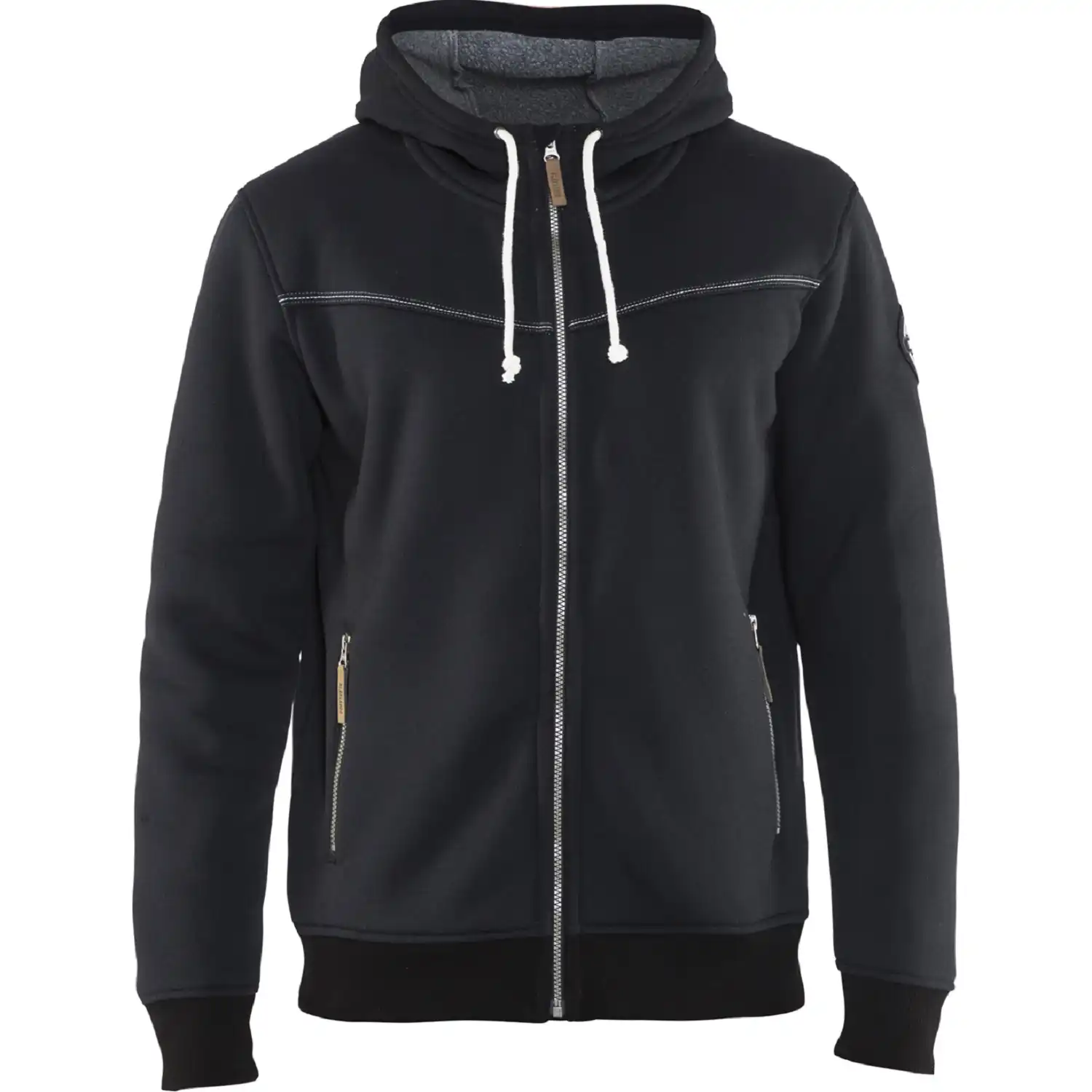 Kapuzen-Sweatjacke "4933" gefüttert in schwarz, L - Thumbnail 1