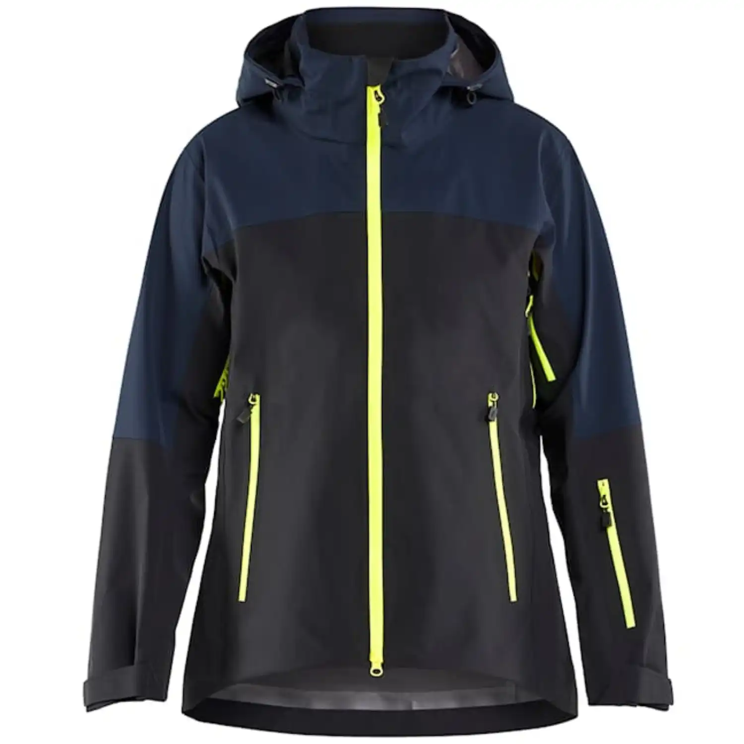 Damen Softshelljacke "STRIKER" in dunkelmarine/gelb, M - Thumbnail 1