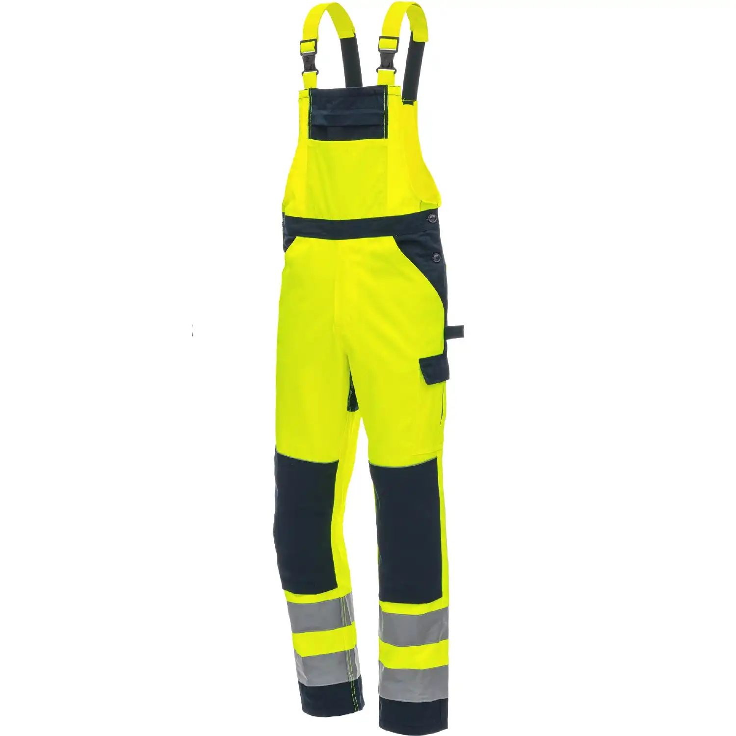 Warnschutz Latzhose "MOTION TEX VIZ in gelb/marine, 48 - Thumbnail 1