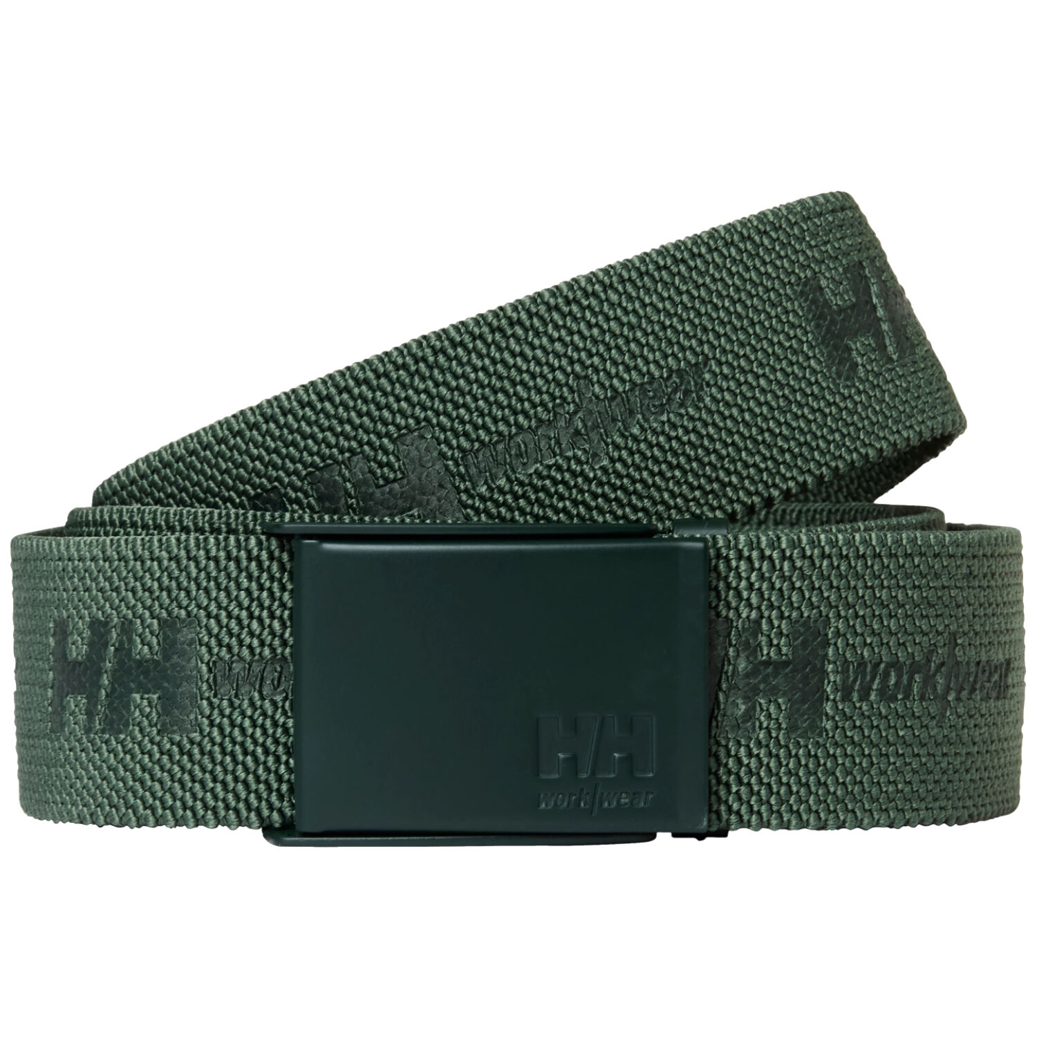 Stretch Textil-Gürtel "HH LOGO WEBBING BELT" in dunkelgrün - Bild 1