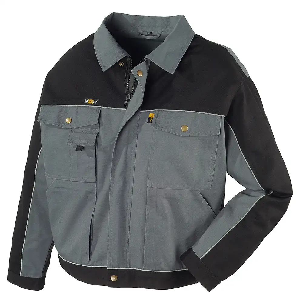 Bundjacke "RIO" Canvas 320g/m²  in grau/schwarz, L - Bild 1