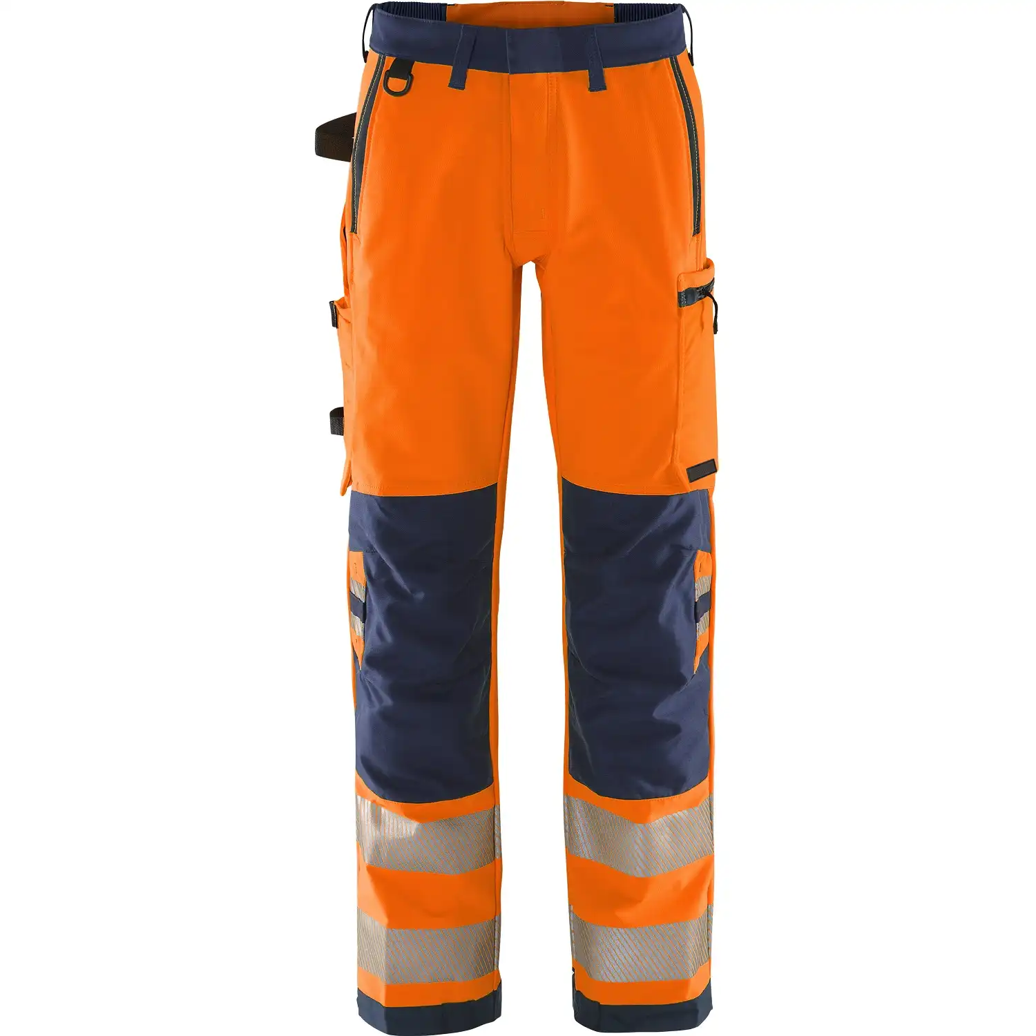 Warnschutz Stretch Bundhose Kl. 2 "2645 GSTP" Green Stiby in orange/marine, C44 - Thumbnail 1