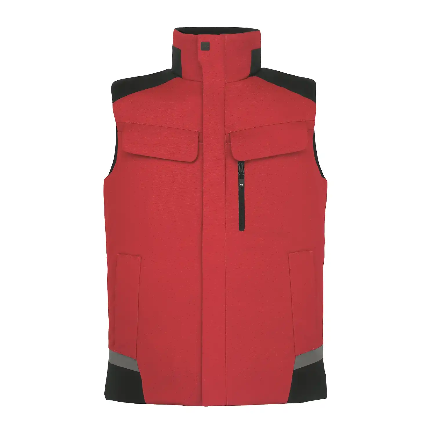 Softshell Arbeitsweste "HAUKE" in rot/schwarz, XXL - Thumbnail 1