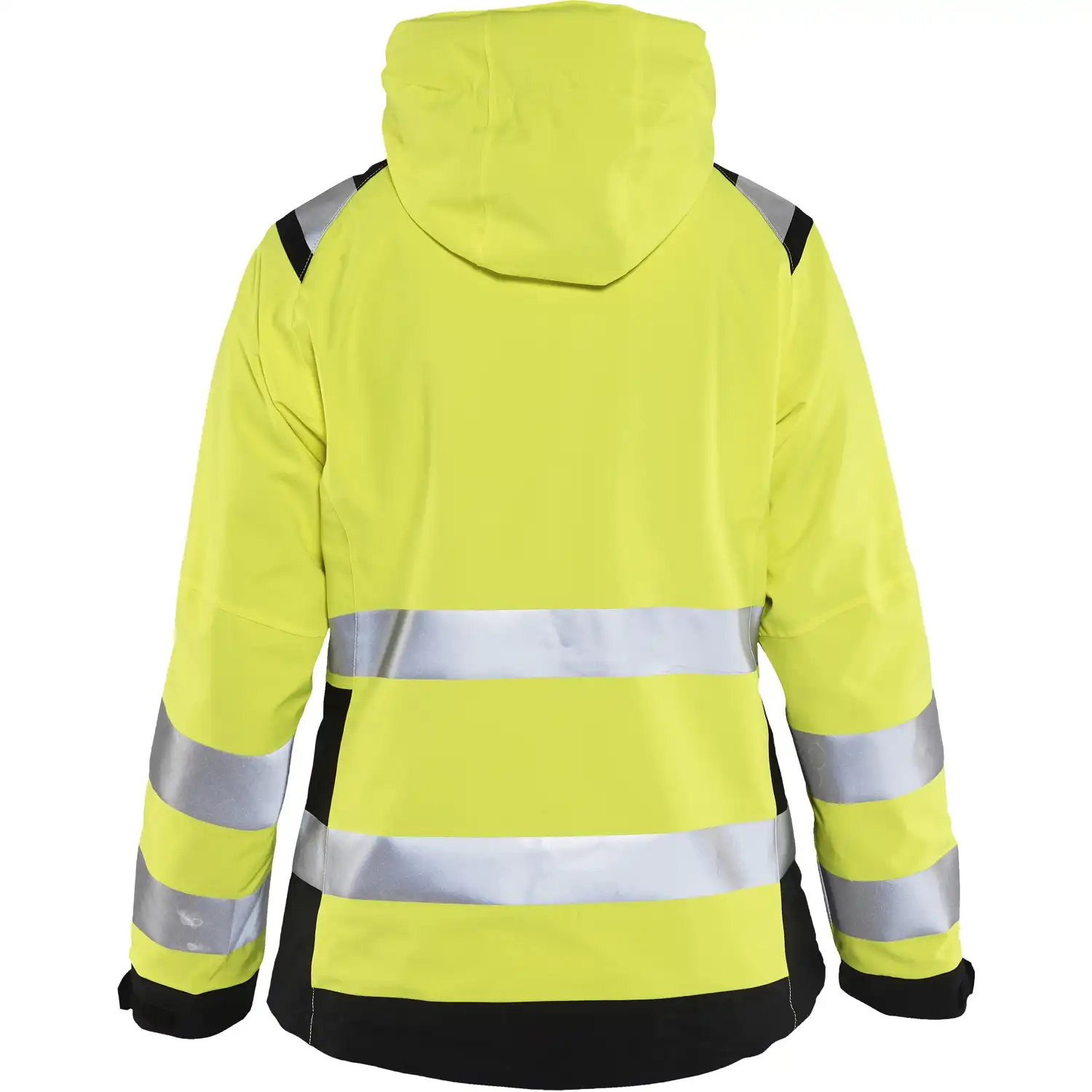 Damen Warnschutz Regenjacke "4904" in gelb/schwarz, L - Thumbnail 2