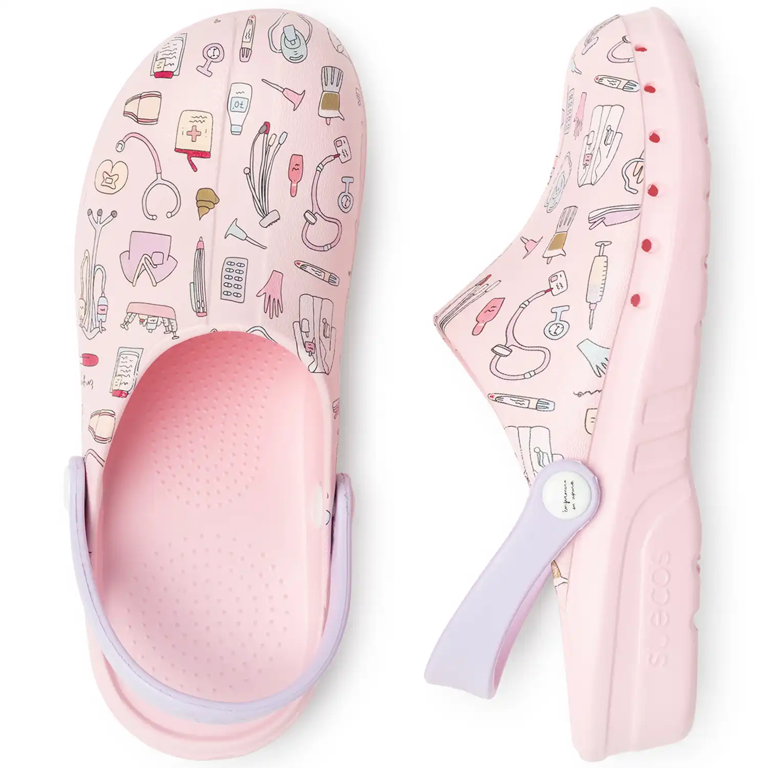 Damen Clogs "ODEN+ PRINT" pink in 39 - Thumbnail 5