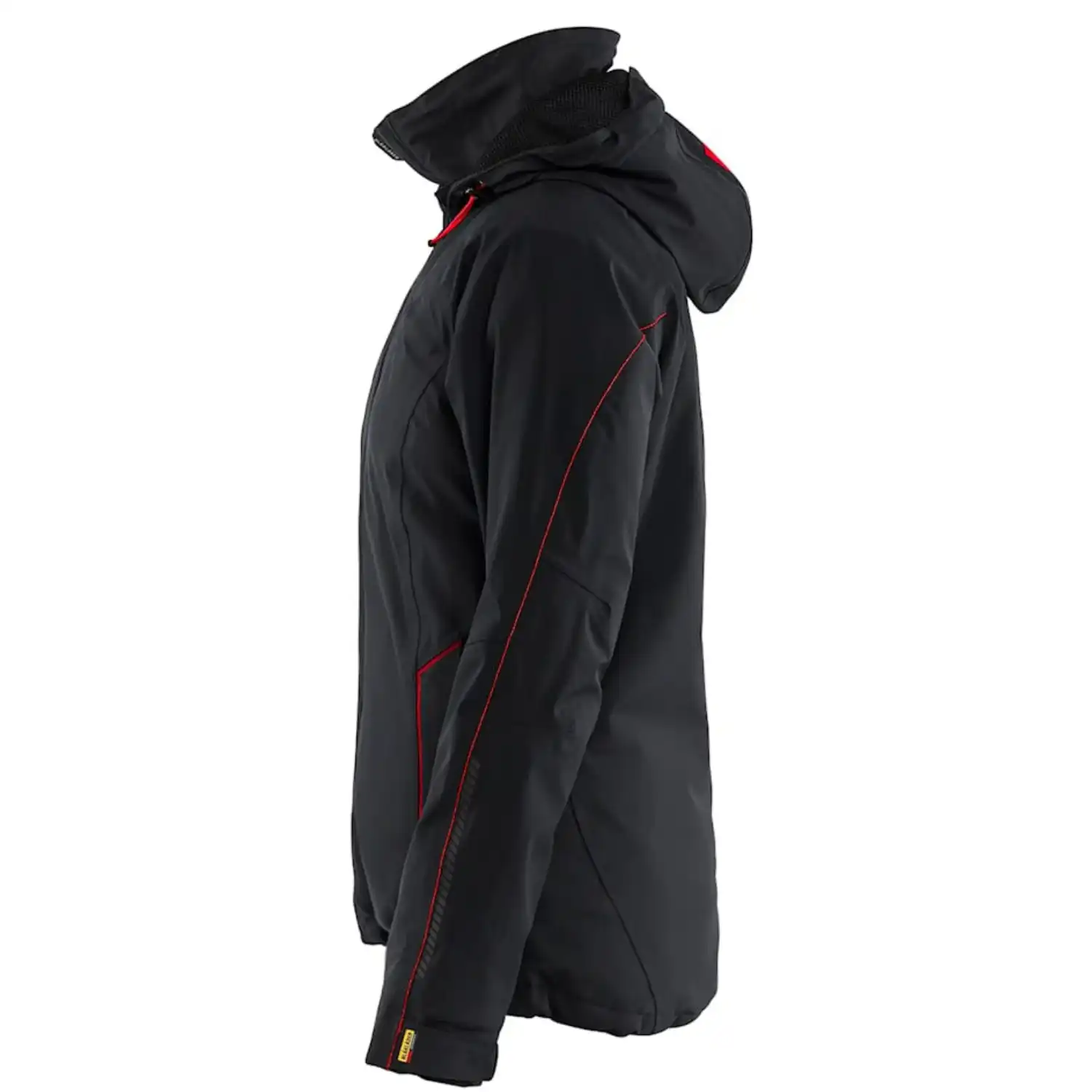 Damen Stretch Winterjacke "4408" in schwarz/rot, M - Thumbnail 4