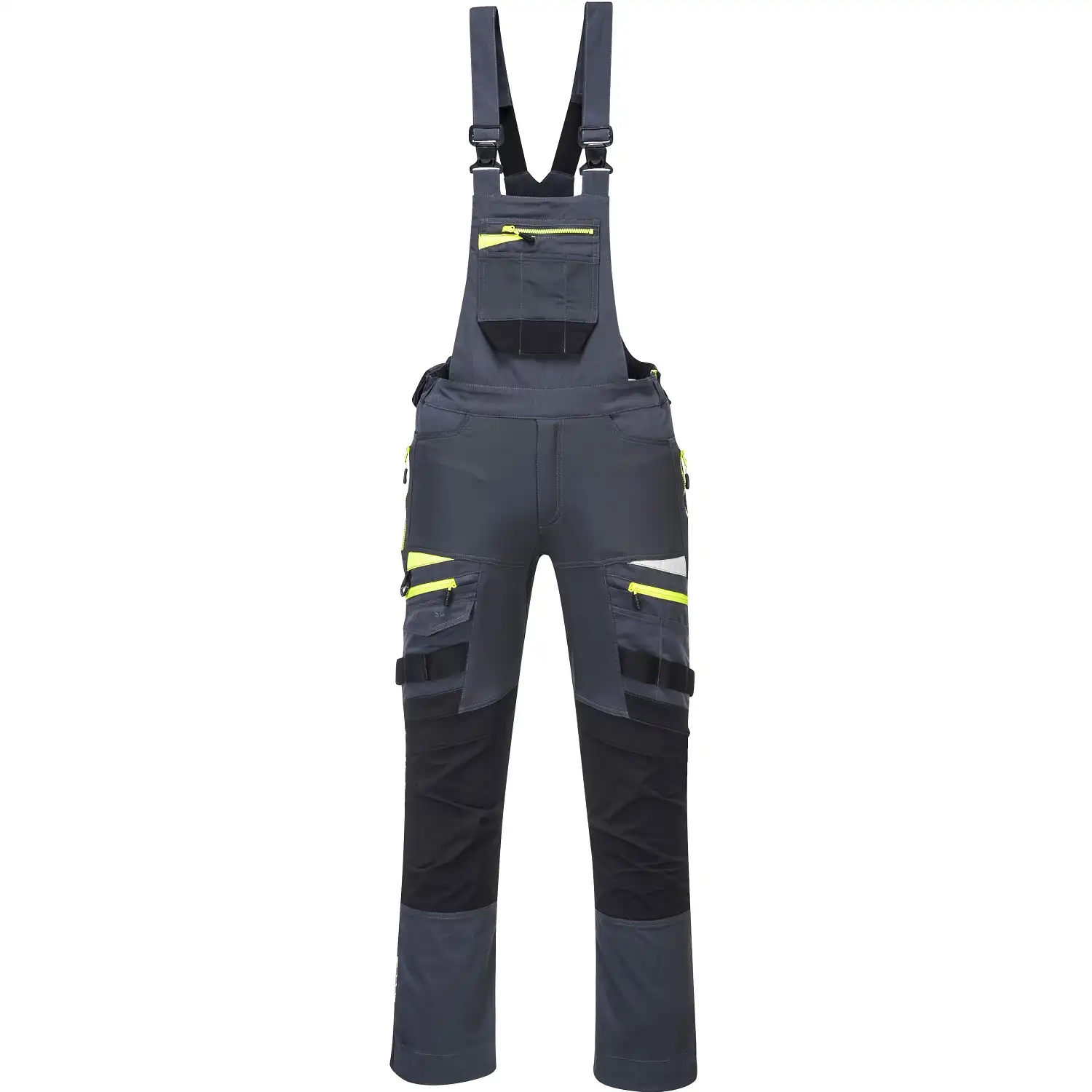 Stretch Latzhose "DX441" DX4 in metal grey, XXL - Thumbnail 1