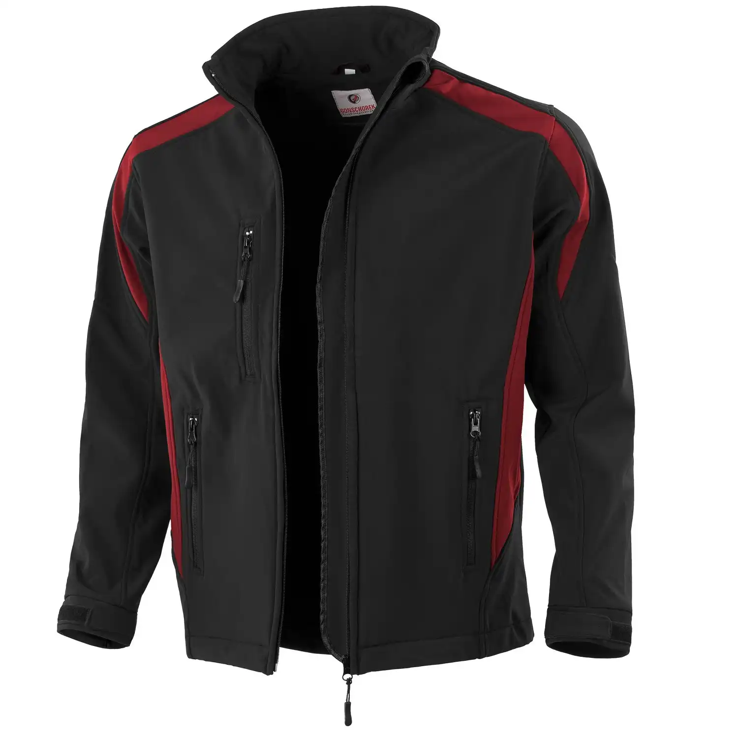 Softshelljacke "1020" in schwarz/rot, L - Thumbnail 1